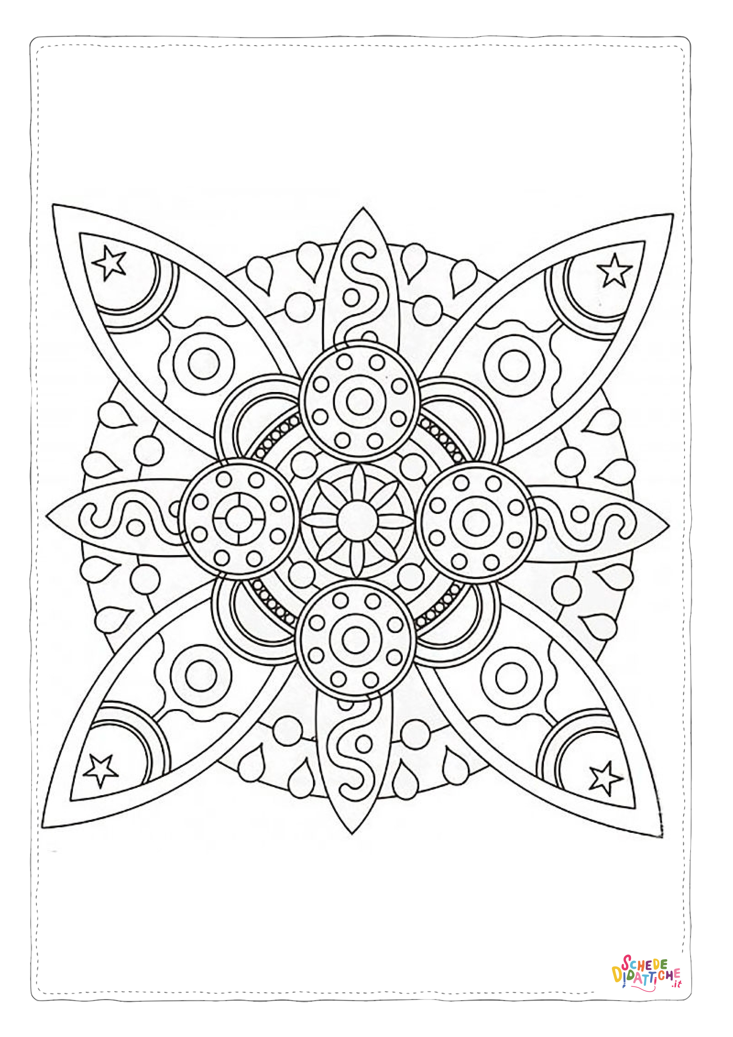 Disegno "Disegno di mandala da stampare e colorare 1070" Disegno di mandala da stampare e colorare 1070