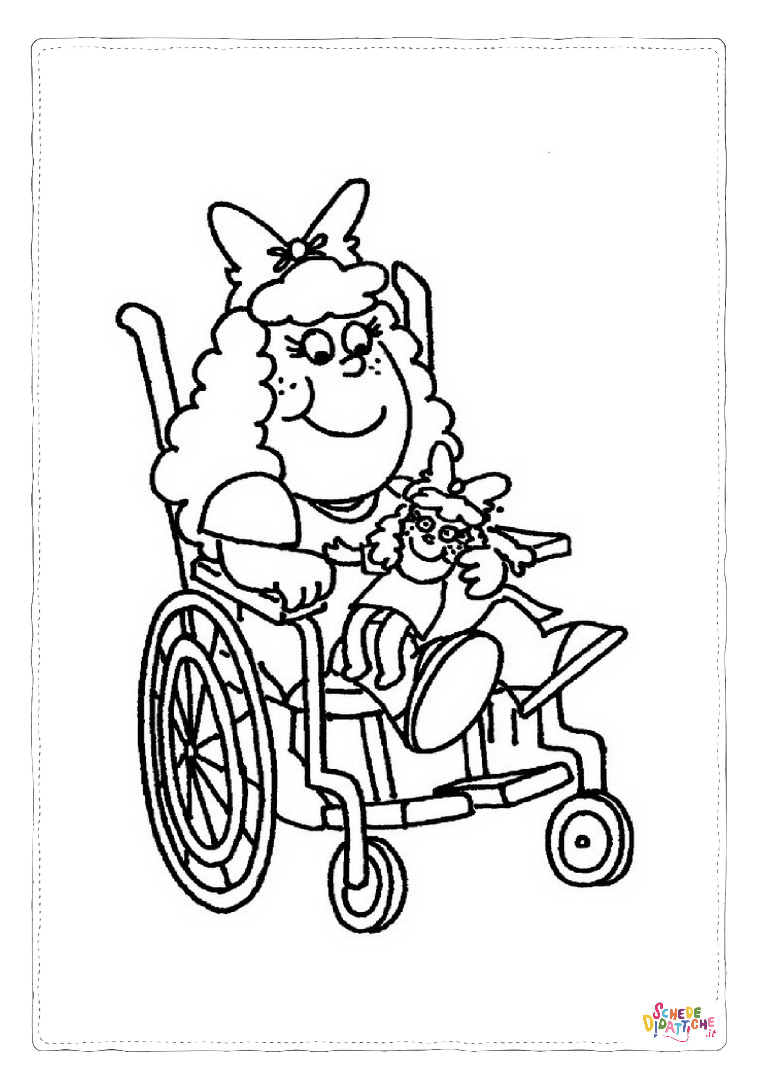 Disegno "Disegno di supporto per disabili da stampare e colorare" Disegno di supporto per disabili da stampare e colorare