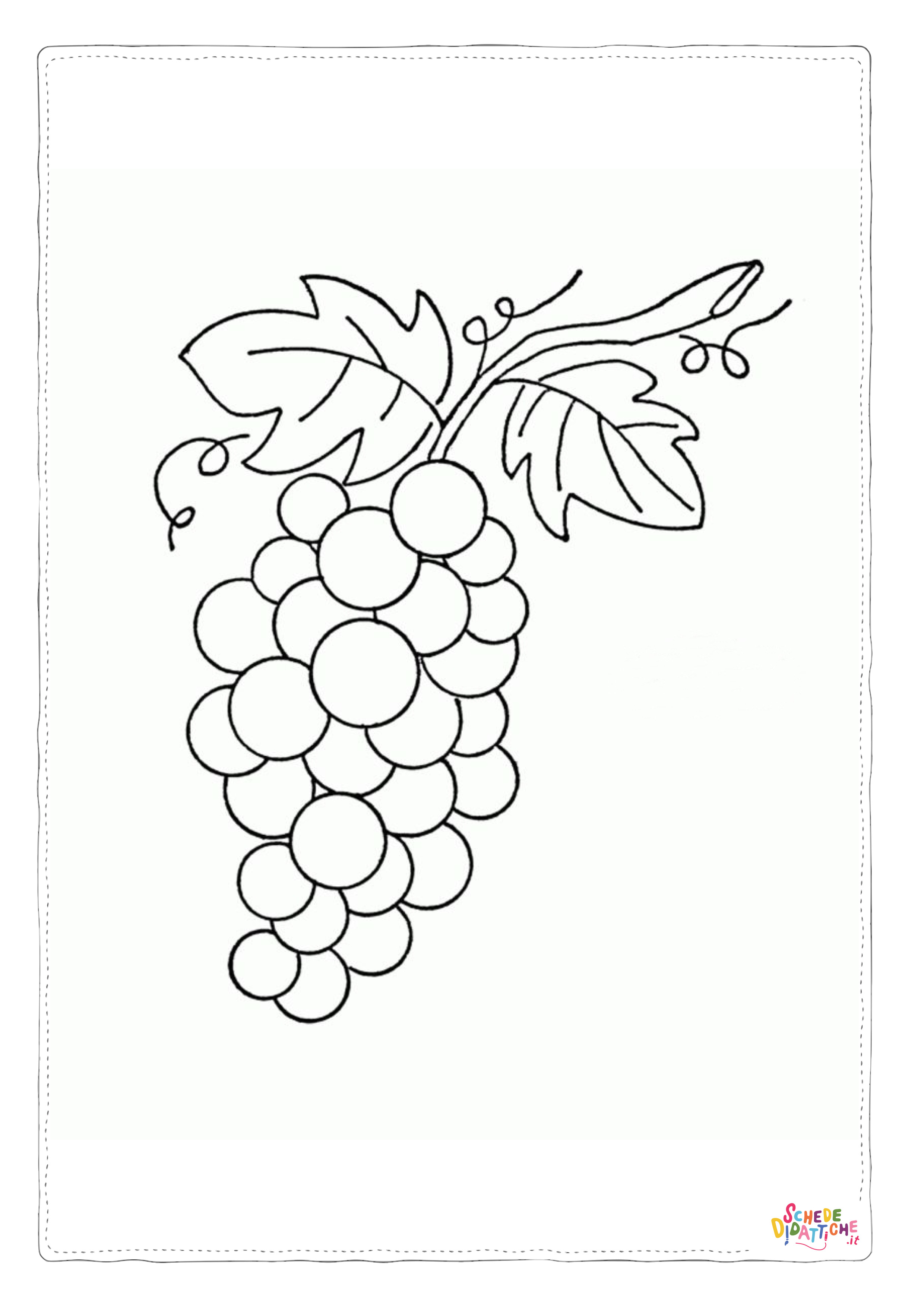 Disegno di uva da stampare e colorare 29