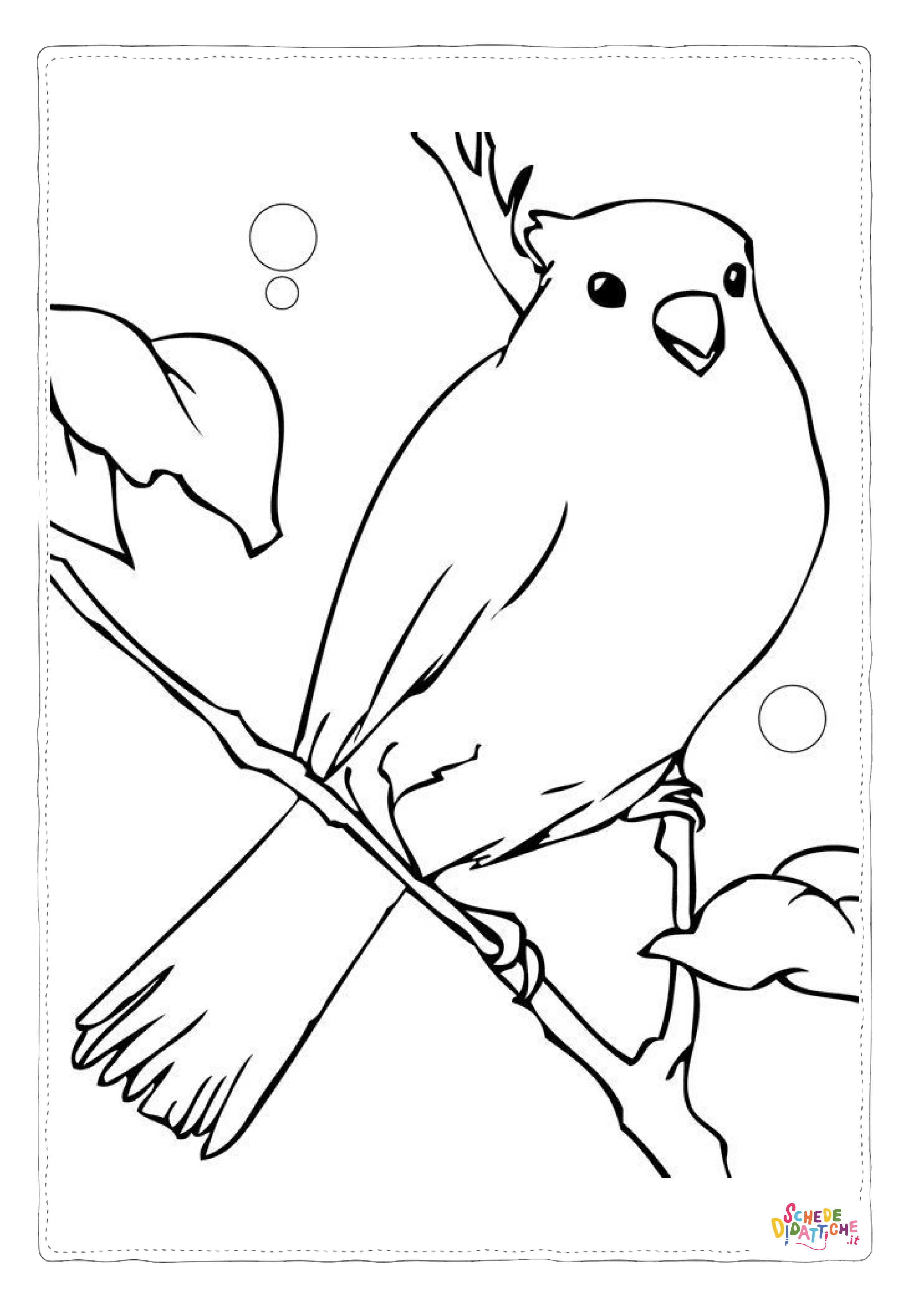 Disegno "Disegno di passero da stampare e colorare 42" Disegno di passero da stampare e colorare 42