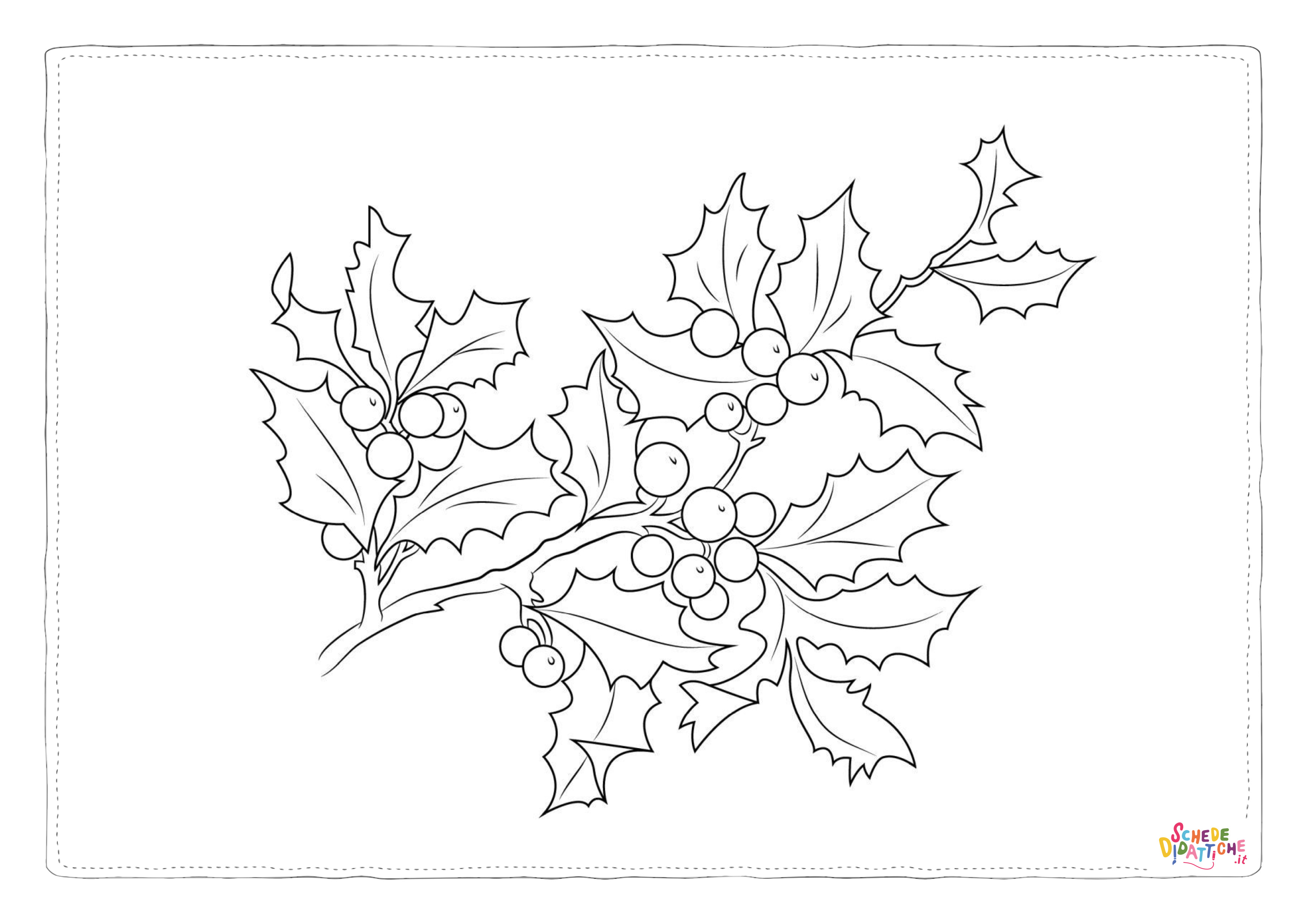 Disegno "Disegno di pungitopo da stampare e colorare 27" Disegno di pungitopo da stampare e colorare 27