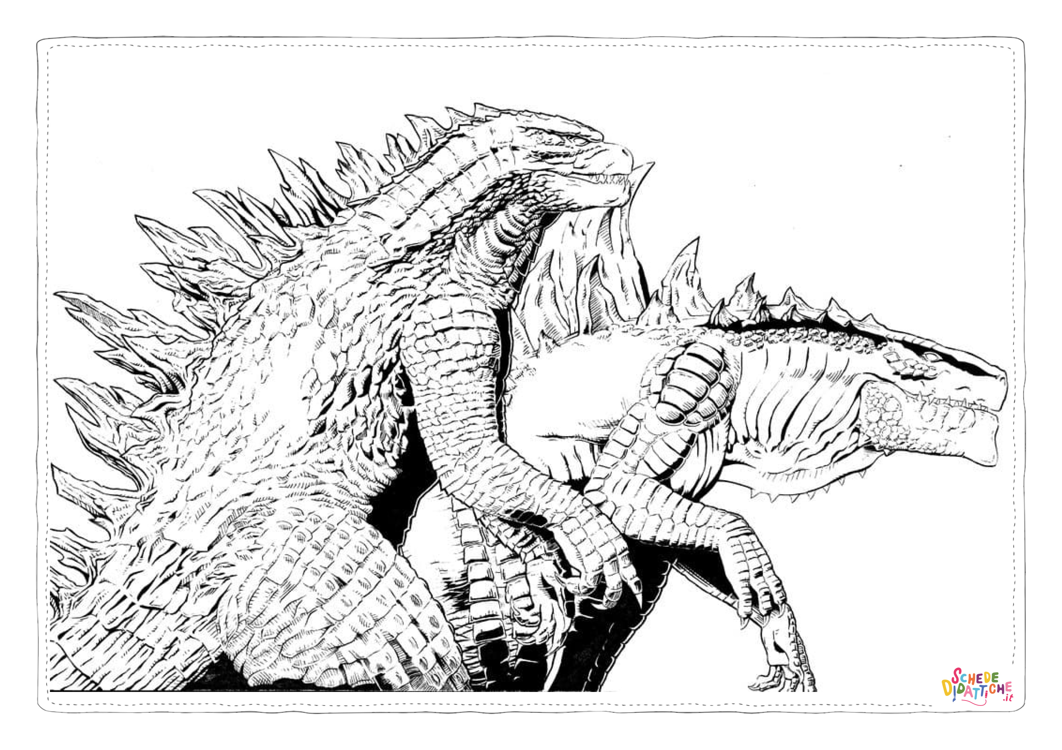 Disegno di Godzilla da stampare e colorare 16