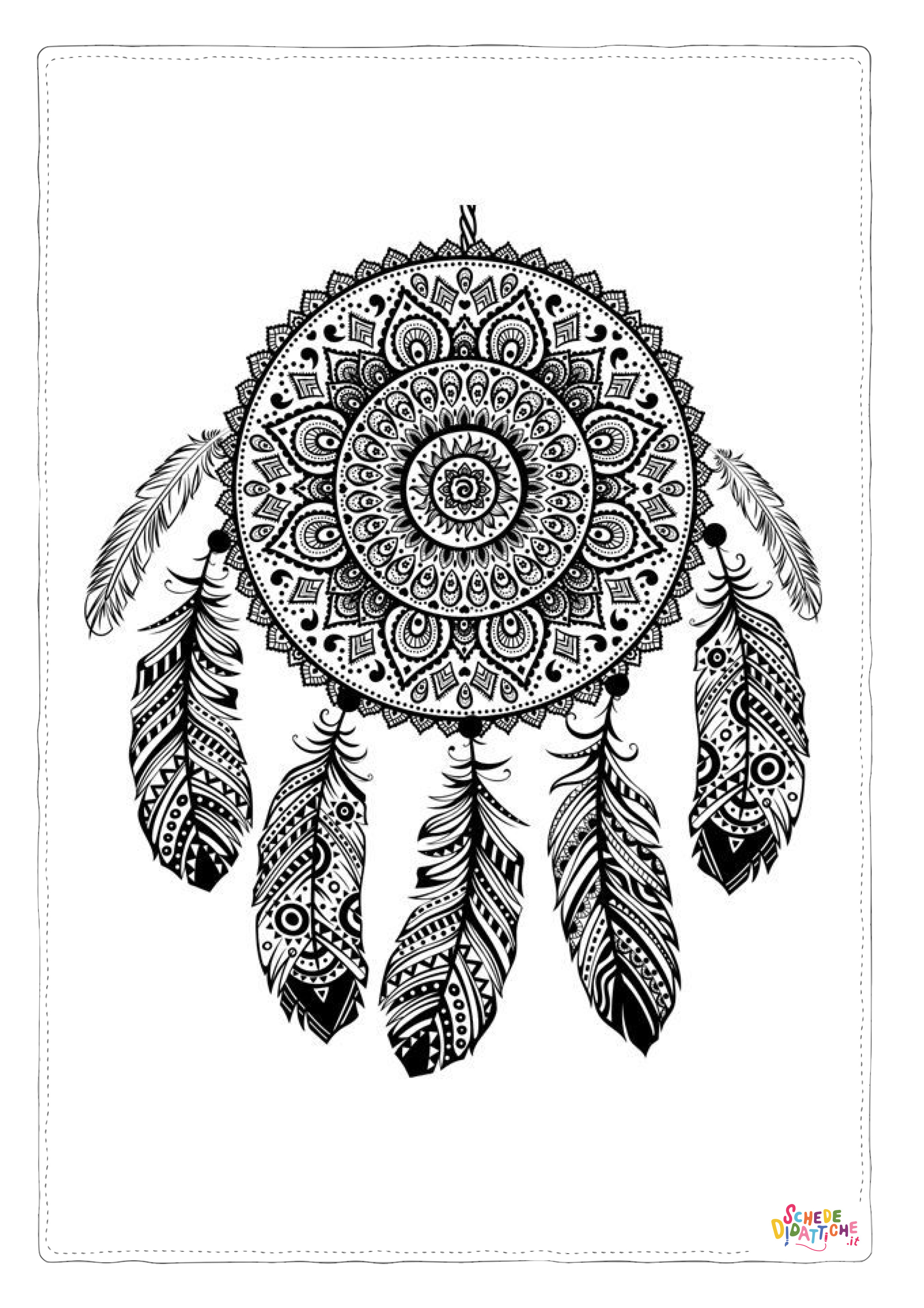 Disegno "Disegno di acchiappasogni da stampare e colorare 12" Disegno di acchiappasogni da stampare e colorare 12