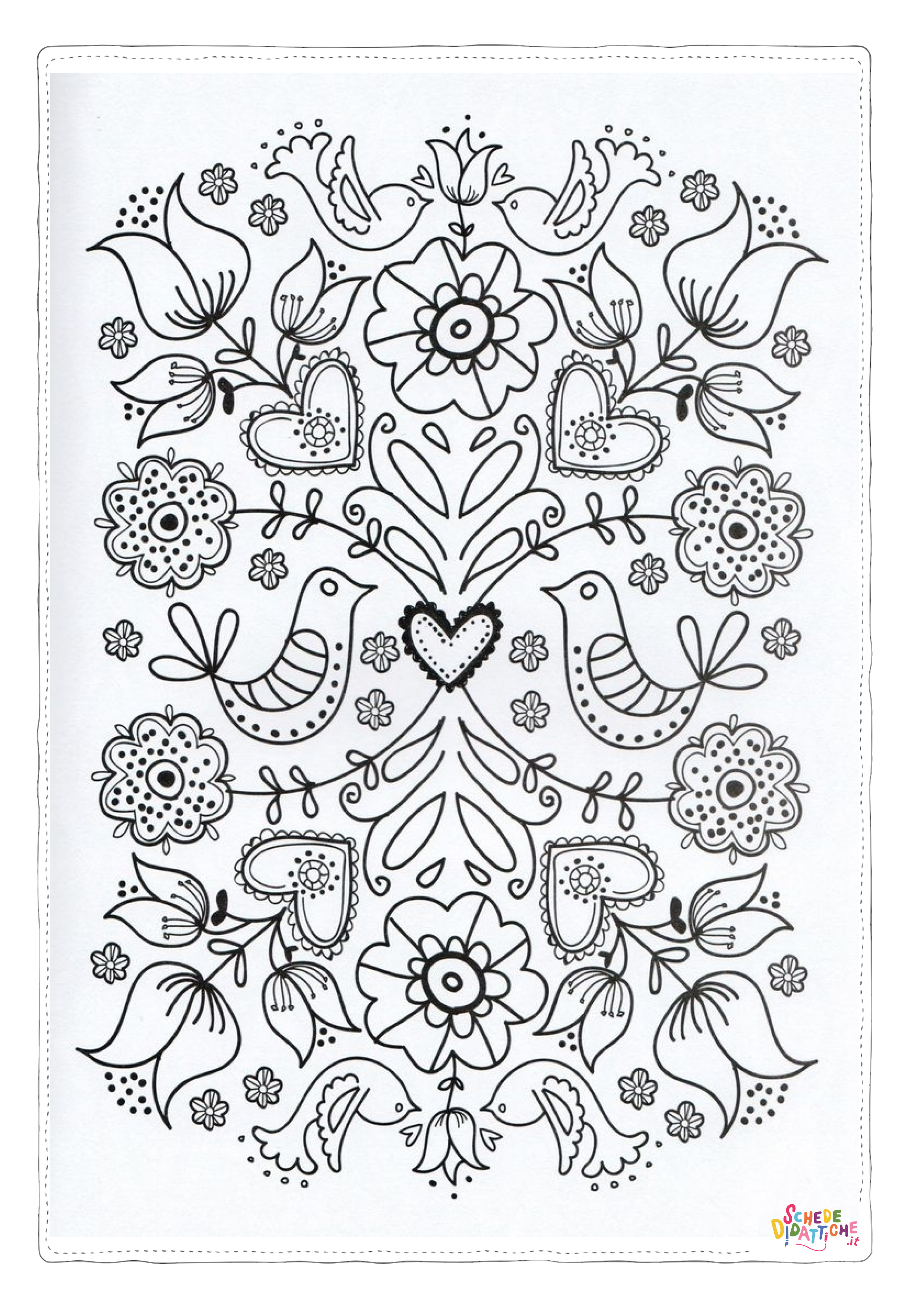 Disegno "Disegno di mandala da stampare e colorare 1044" Disegno di mandala da stampare e colorare 1044