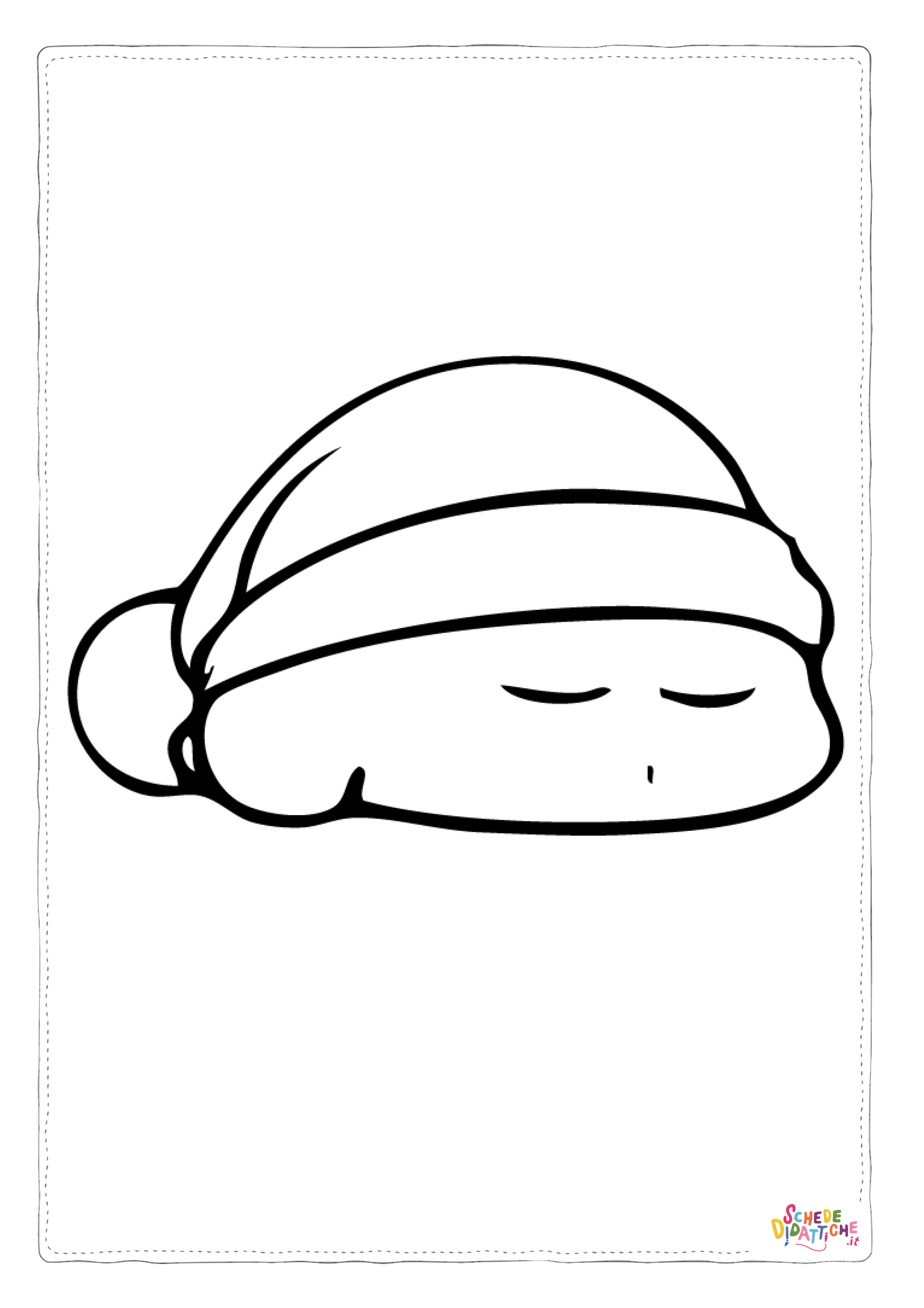 Disegno di cappello di Natale da stampare e colorare 2