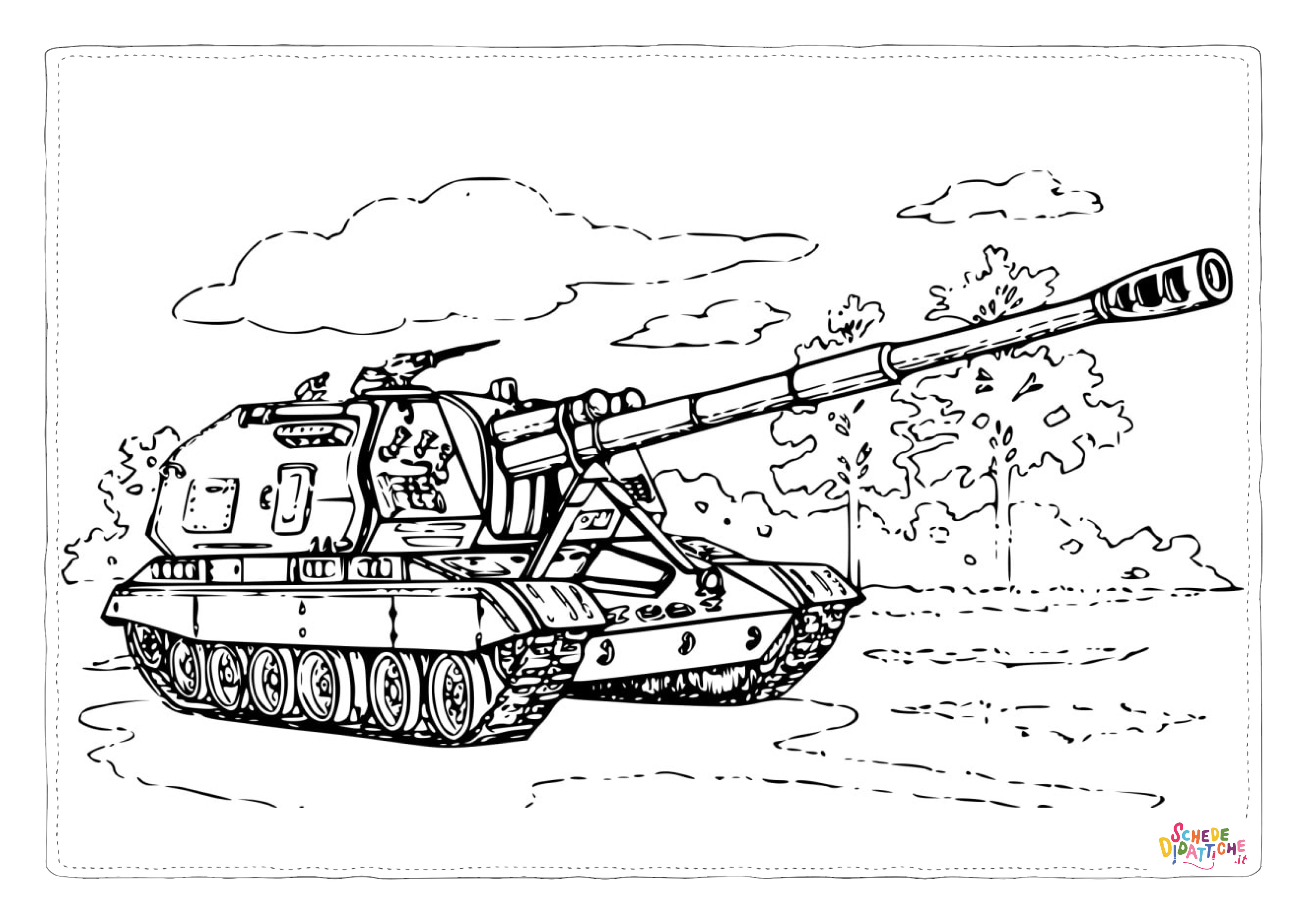 Disegno "Disegno di carro armato da stampare e colorare 20" Disegno di carro armato da stampare e colorare 20