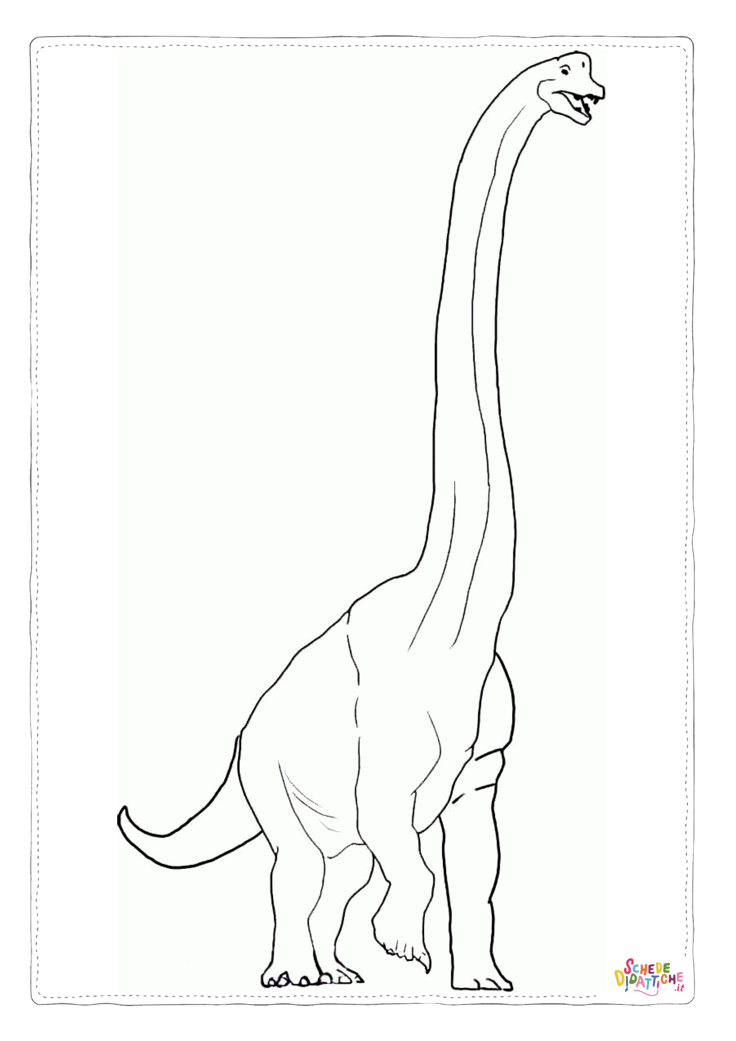 Disegno "Disegno di Brontosauro da stampare e colorare 11" Disegno di Brontosauro da stampare e colorare 11