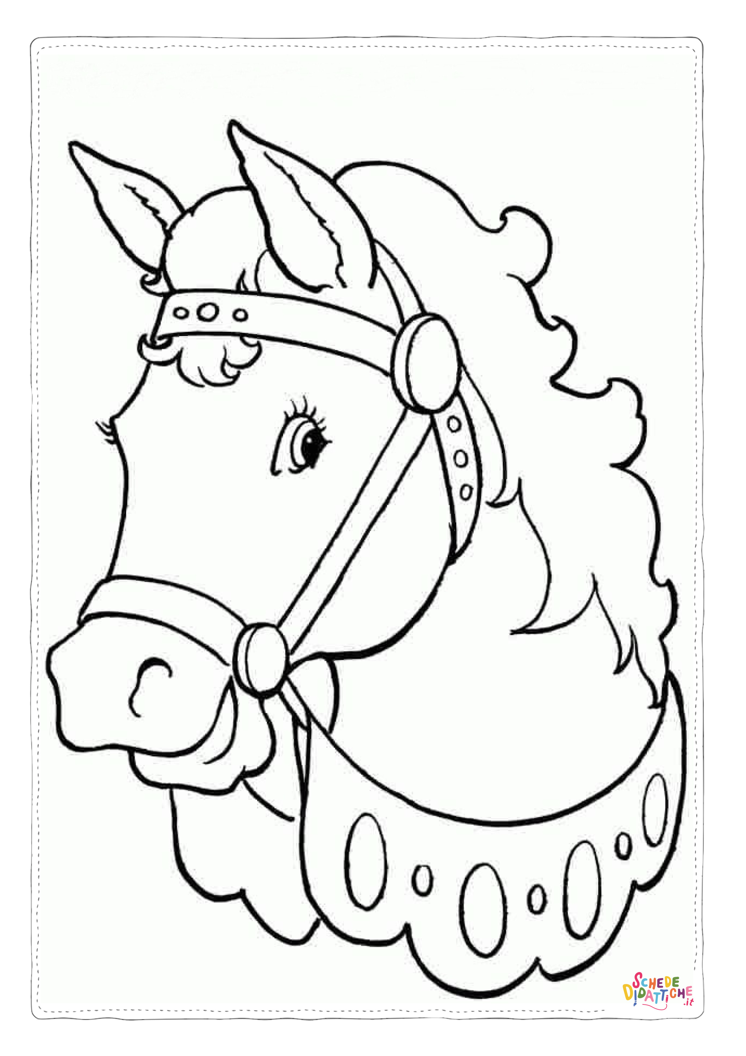 Disegno "Disegno di cavallo da stampare e colorare 188" Disegno di cavallo da stampare e colorare 188