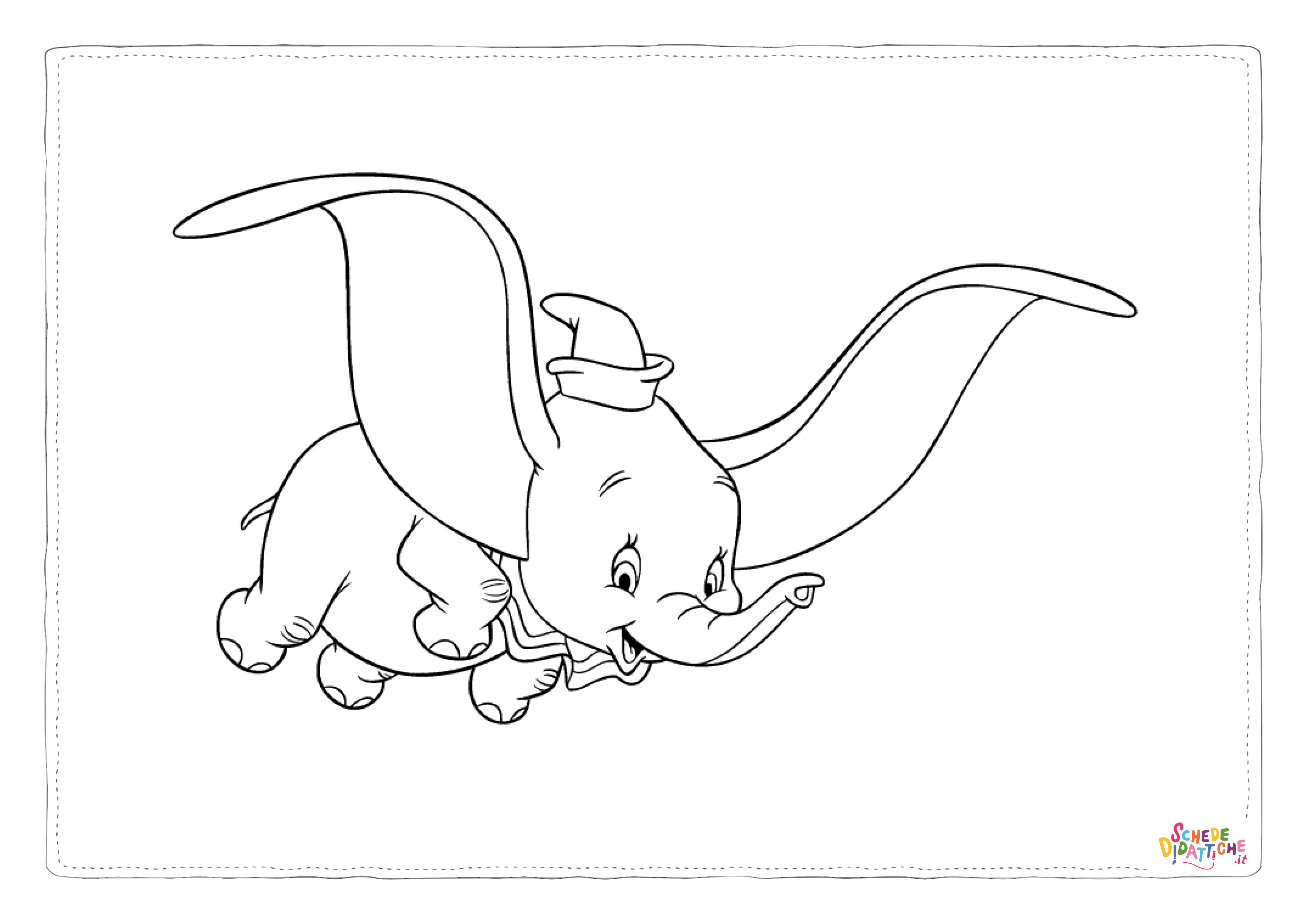 Disegno "Disegno di Dumbo da stampare e colorare 14" Disegno di Dumbo da stampare e colorare 14