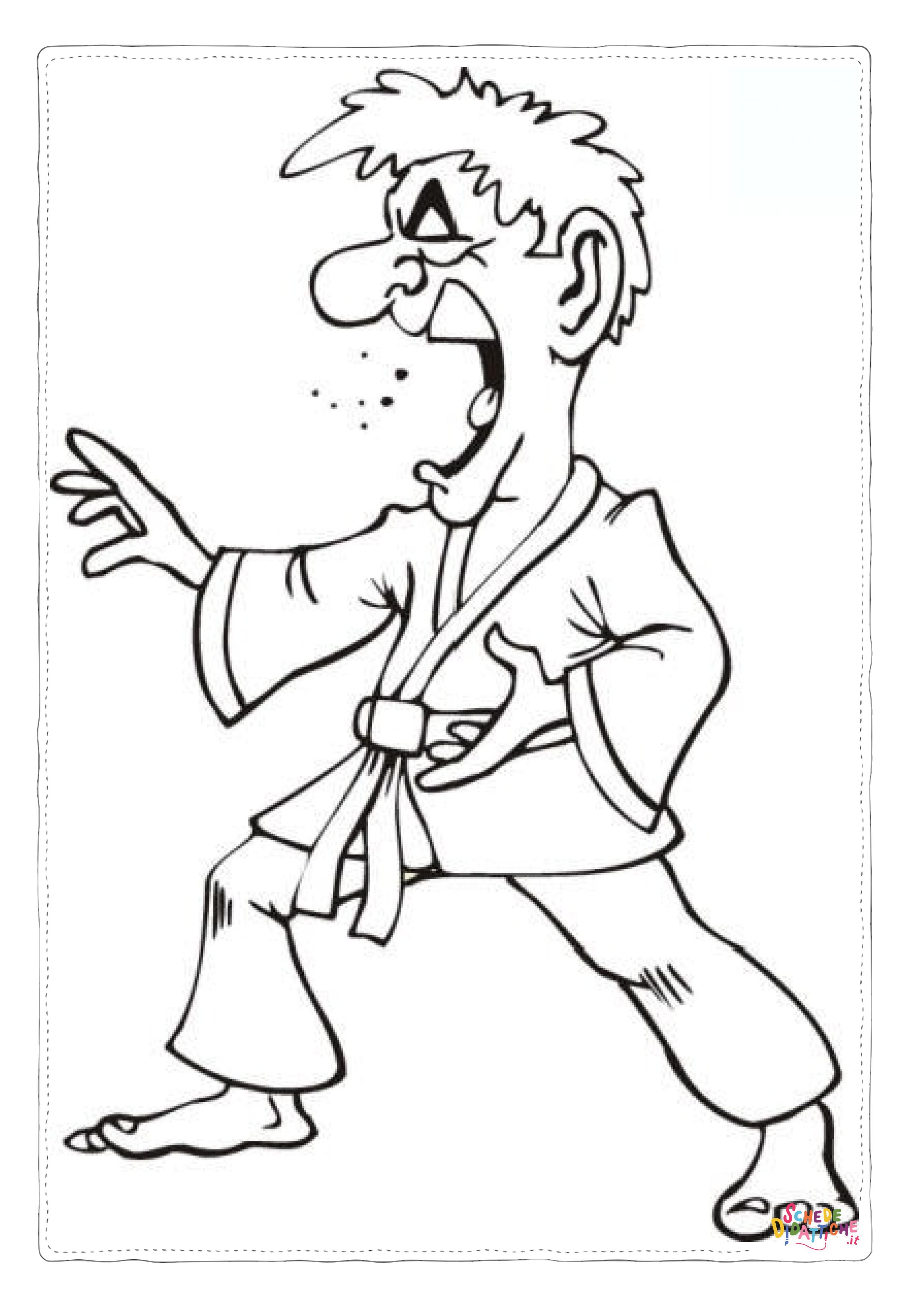 Disegno "Disegno di karate da stampare e colorare 3" Disegno di karate da stampare e colorare 3