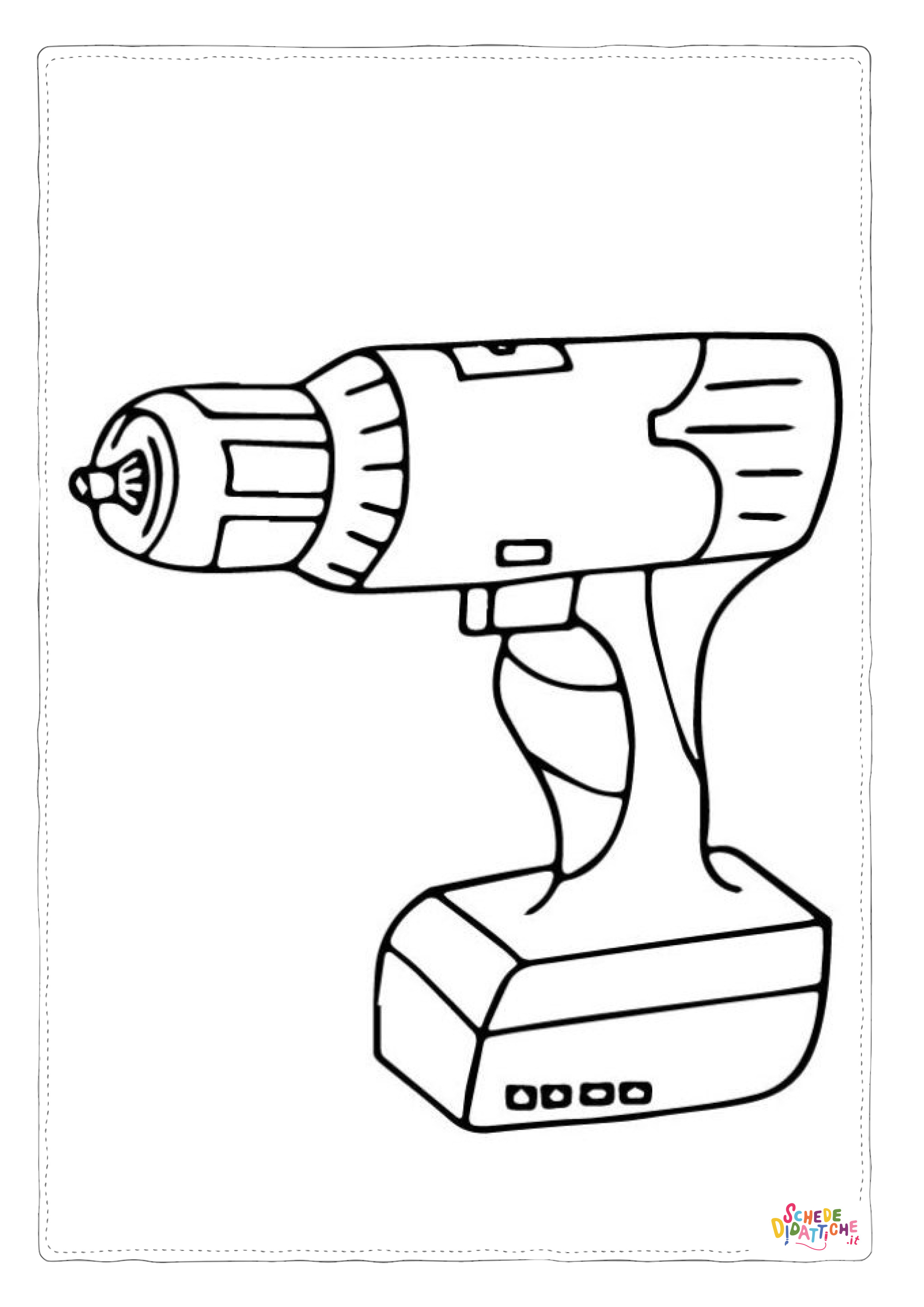 Disegno di utensile da lavoro da stampare e colorare 11
