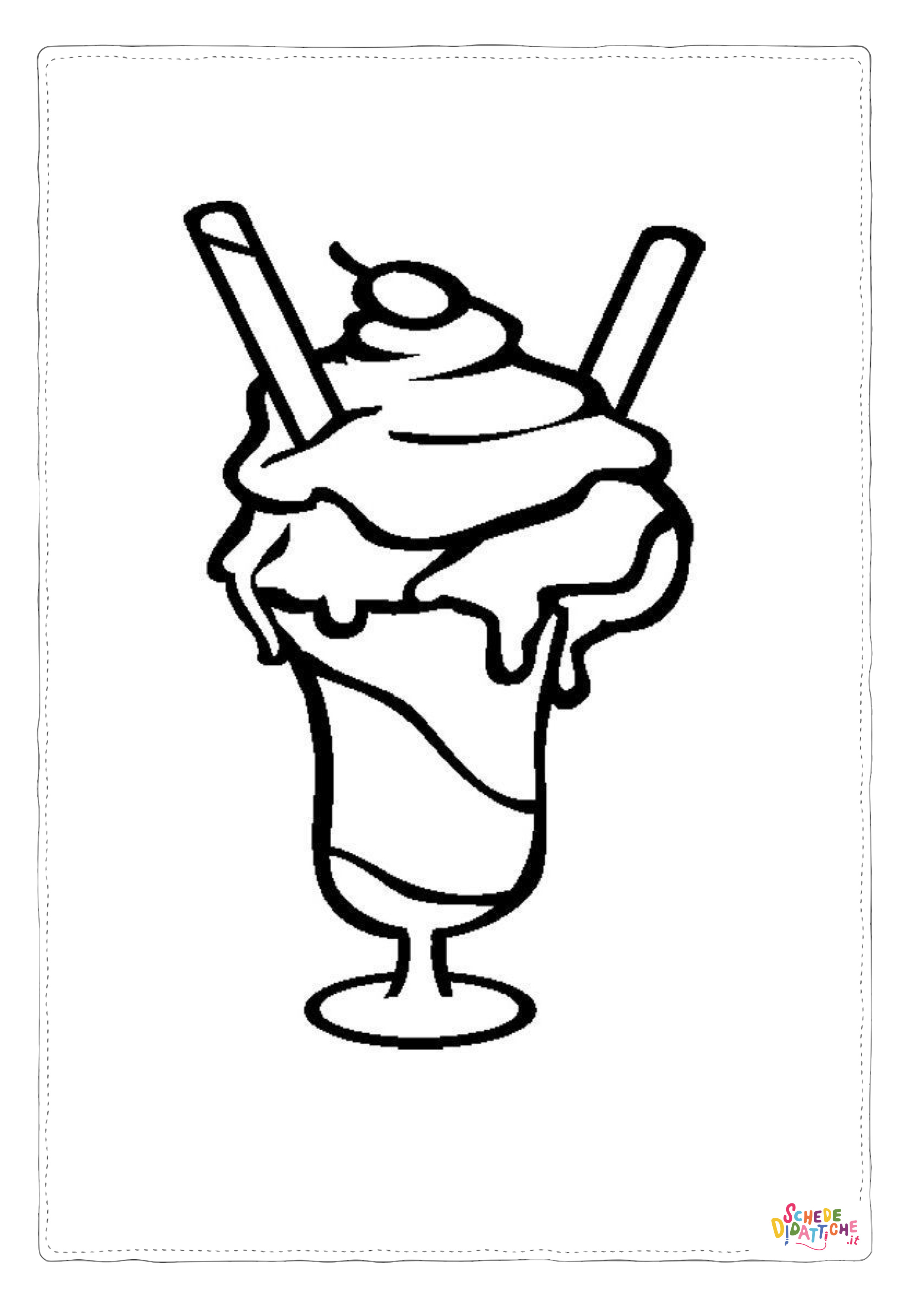 Disegno "Disegno di gelato da stampare e colorare 64" Disegno di gelato da stampare e colorare 64