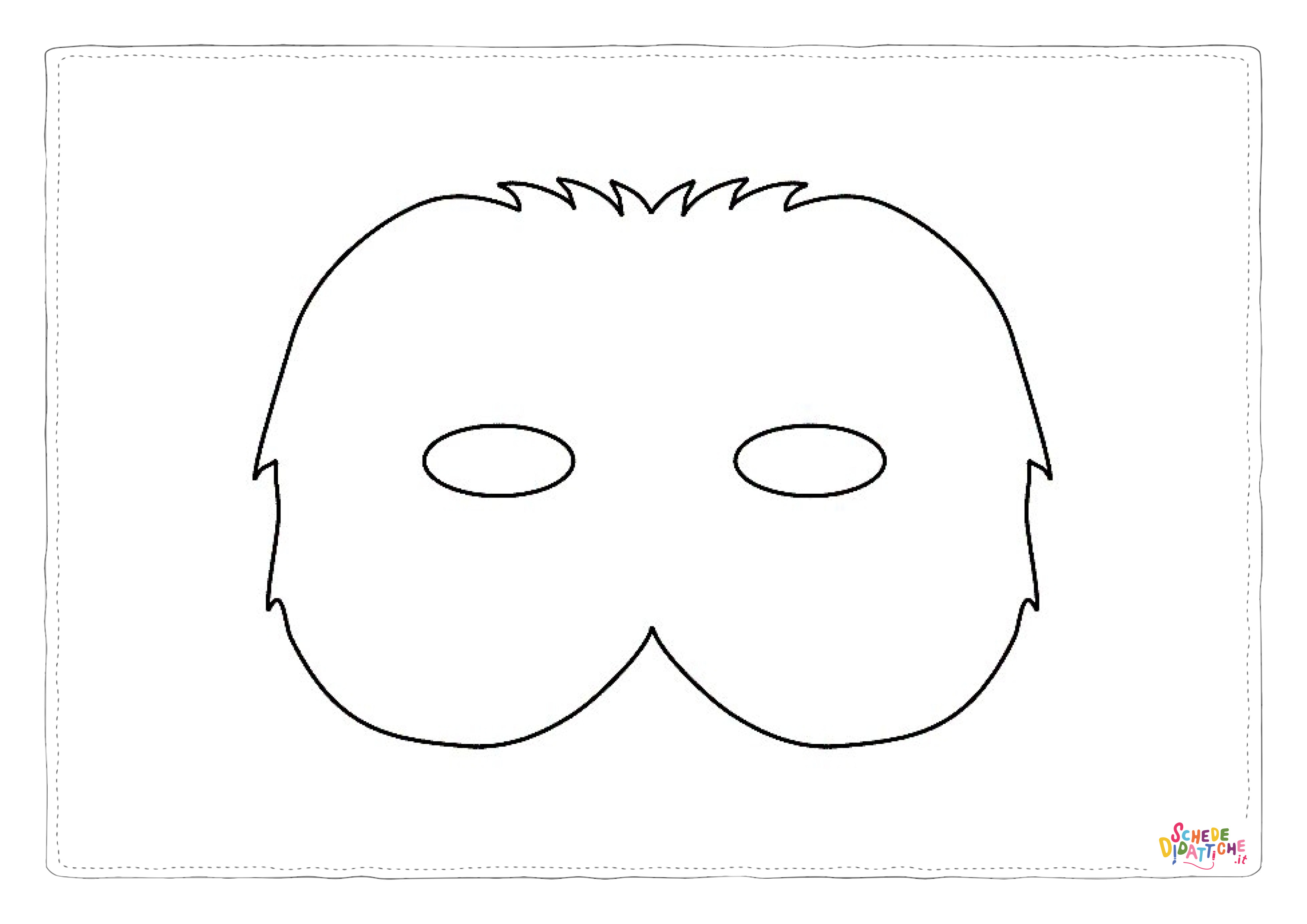 Disegno "Disegno di maschera da stampare e colorare 46" Disegno di maschera da stampare e colorare 46