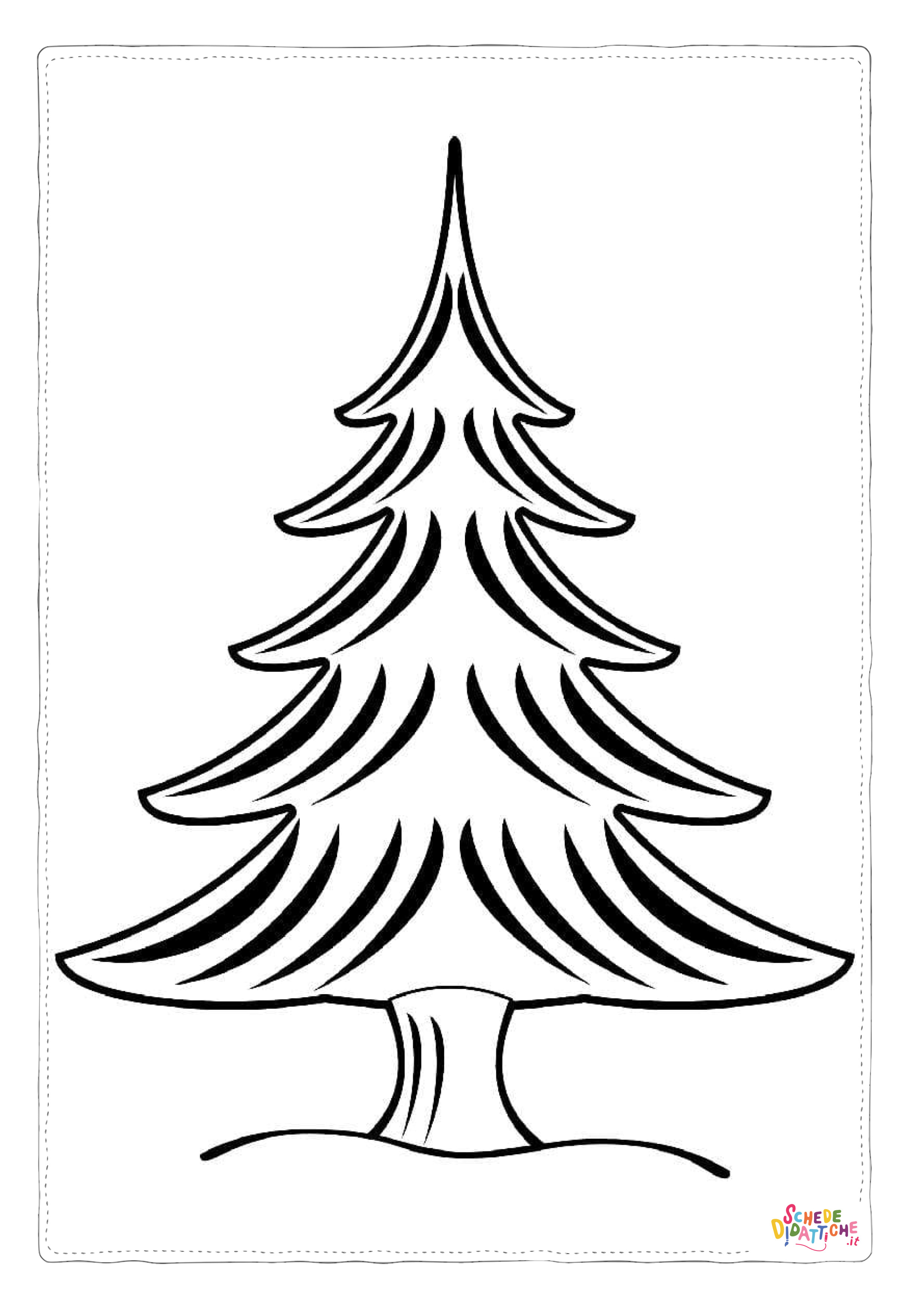 Disegno "Disegno di albero di Natale da stampare e colorare 170" Disegno di albero di Natale da stampare e colorare 170