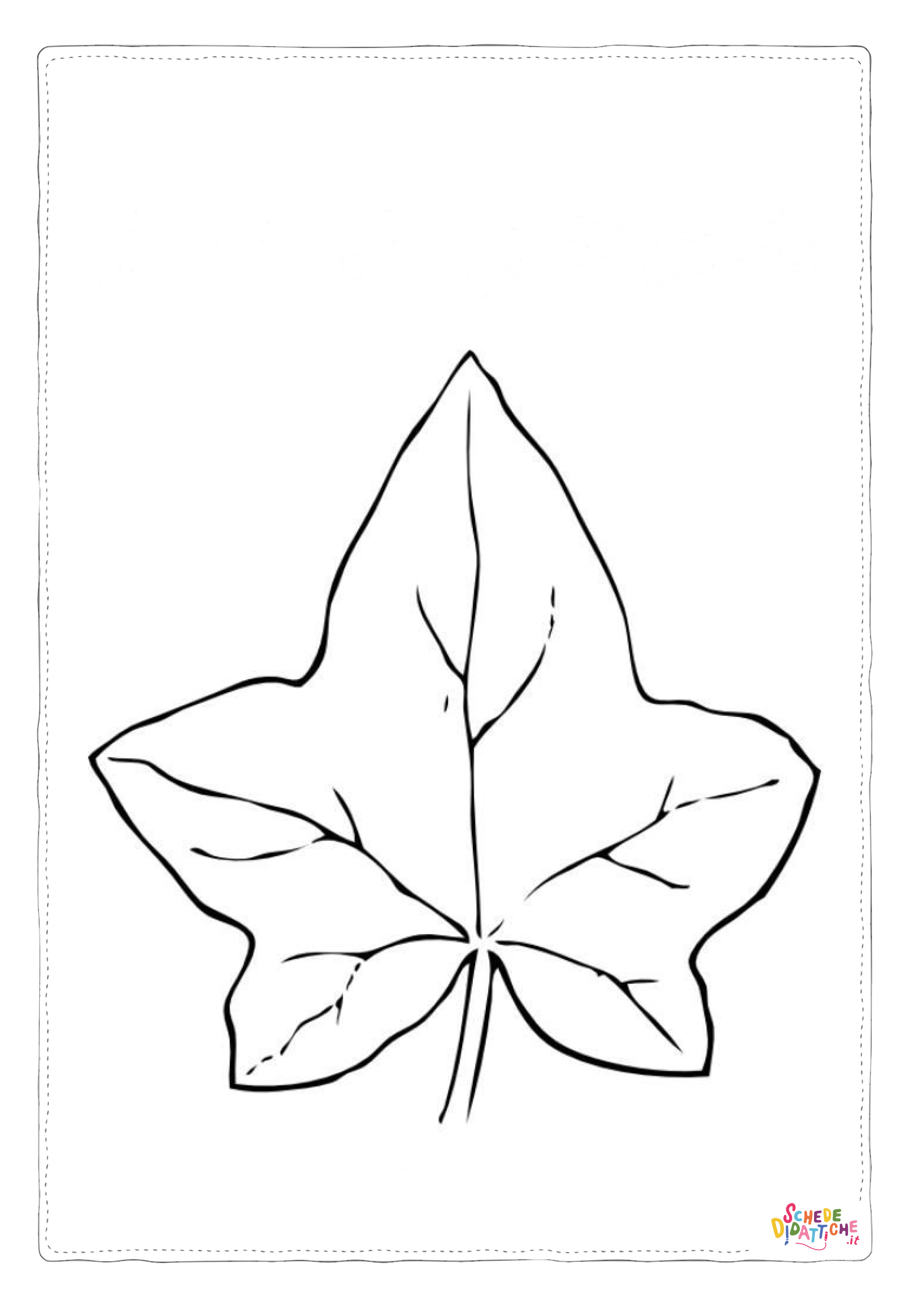Disegno "Disegno di foglia da stampare e colorare 4" Disegno di foglia da stampare e colorare 4