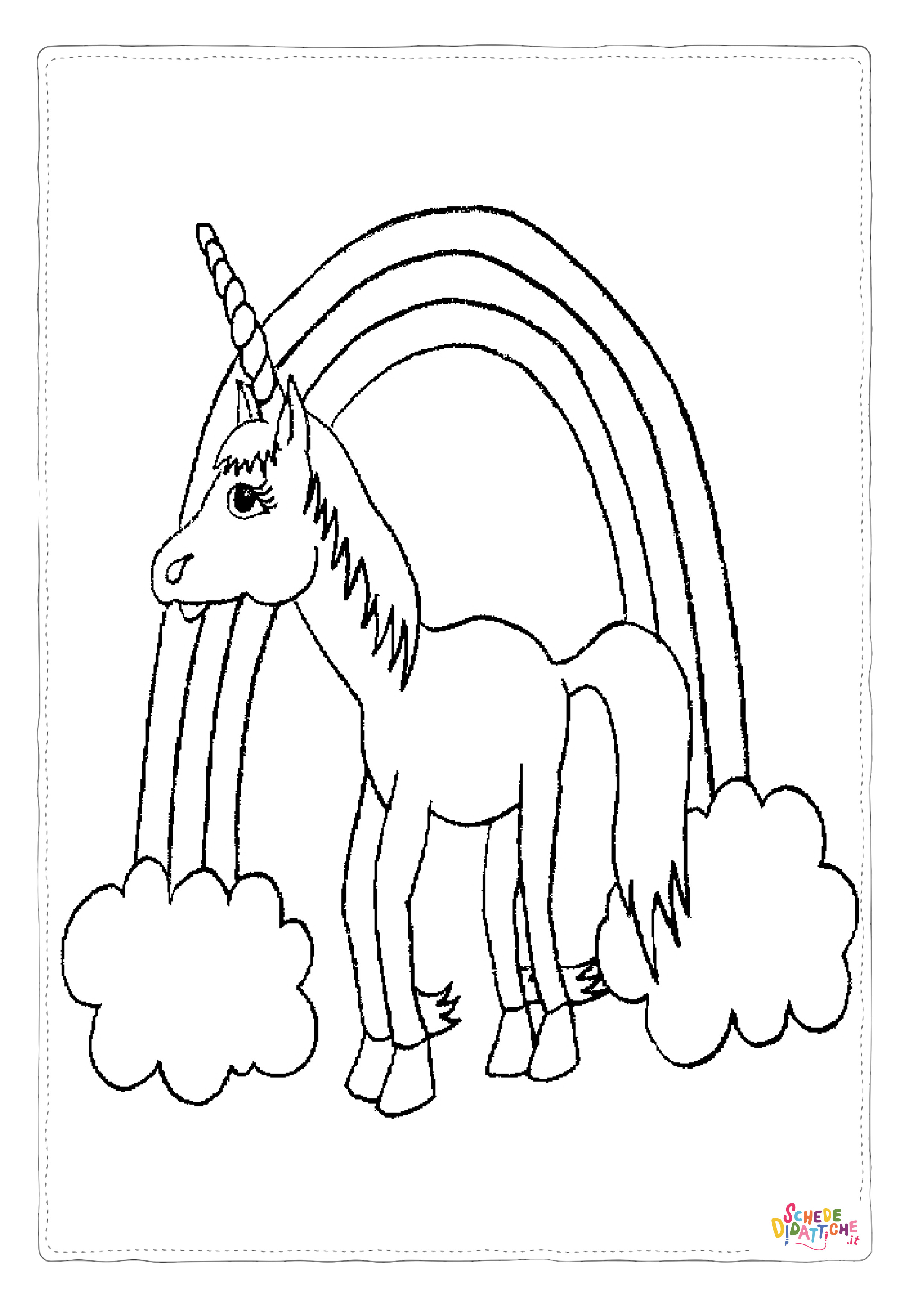 Disegno "Disegno di unicorno da stampare e colorare 115" Disegno di unicorno da stampare e colorare 115