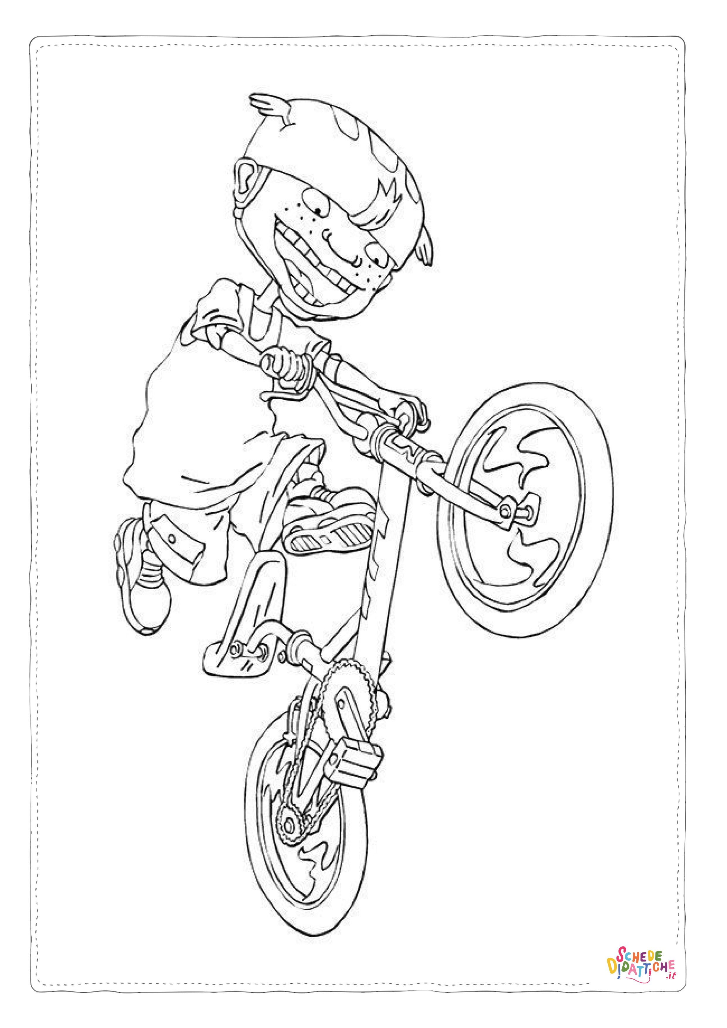 Disegno di bicicletta da stampare e colorare 15