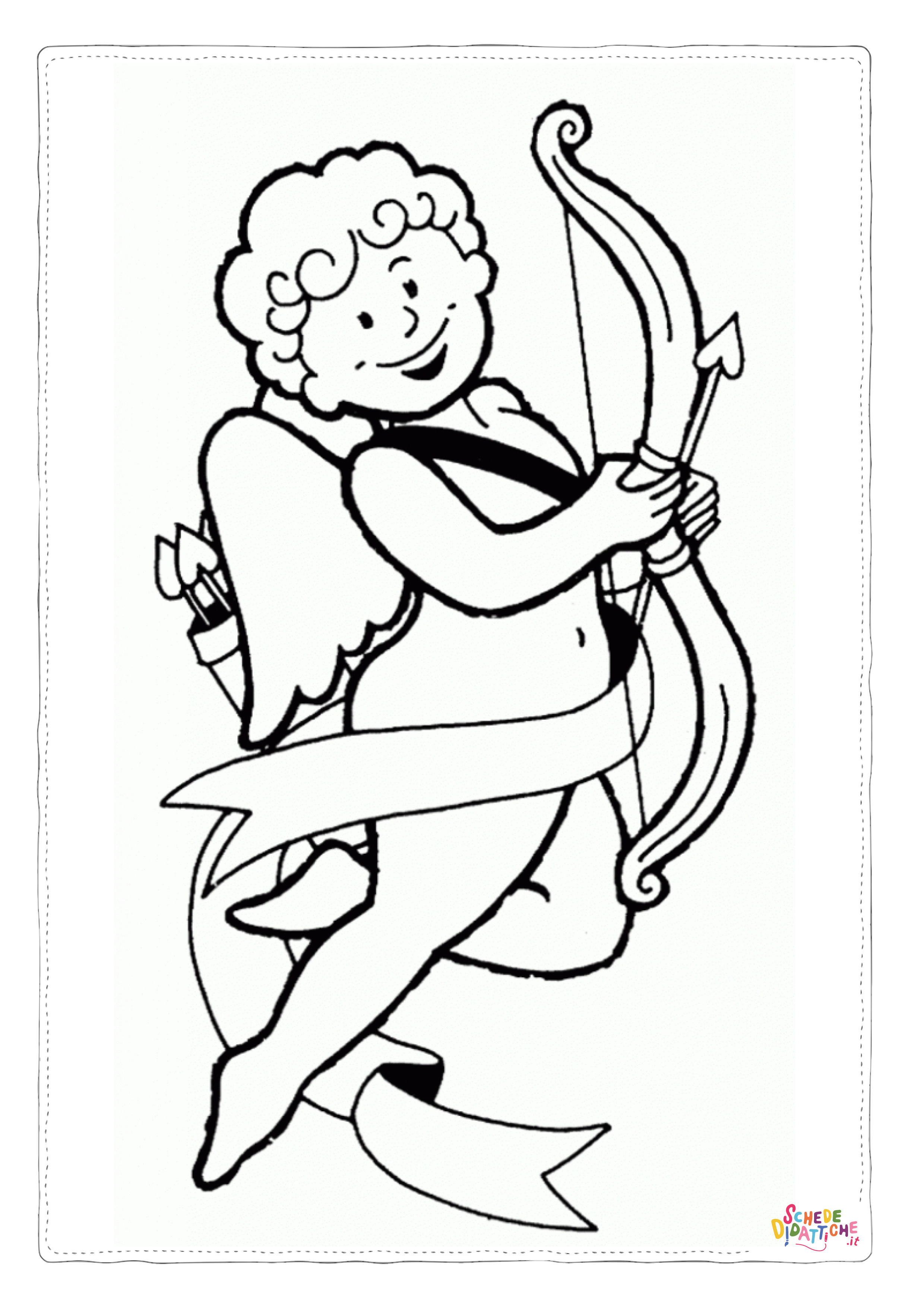 Disegno di Cupido da stampare e colorare