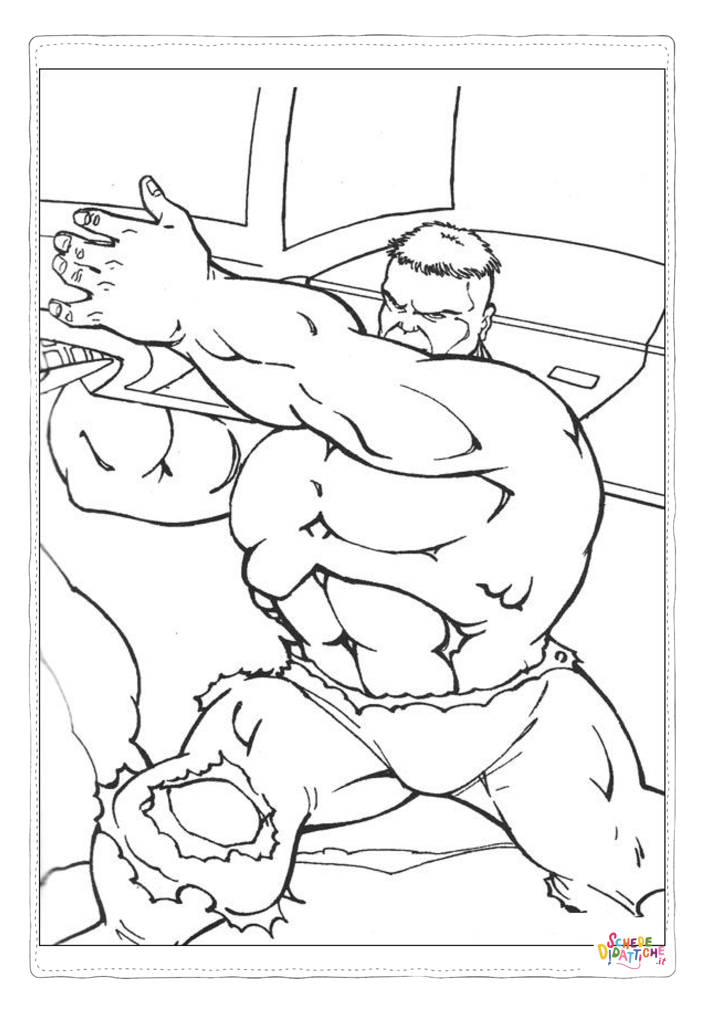 Disegno "Disegno di Hulk da stampare e colorare 52" Disegno di Hulk da stampare e colorare 52