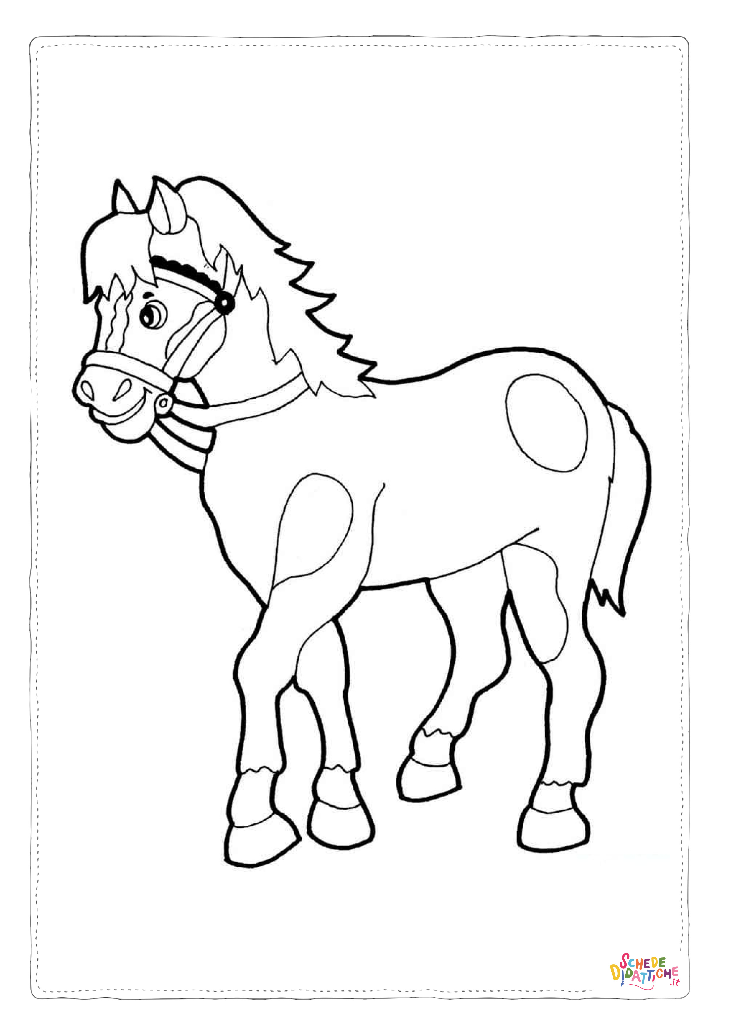 Disegno "Disegno di cavallo da stampare e colorare 142" Disegno di cavallo da stampare e colorare 142