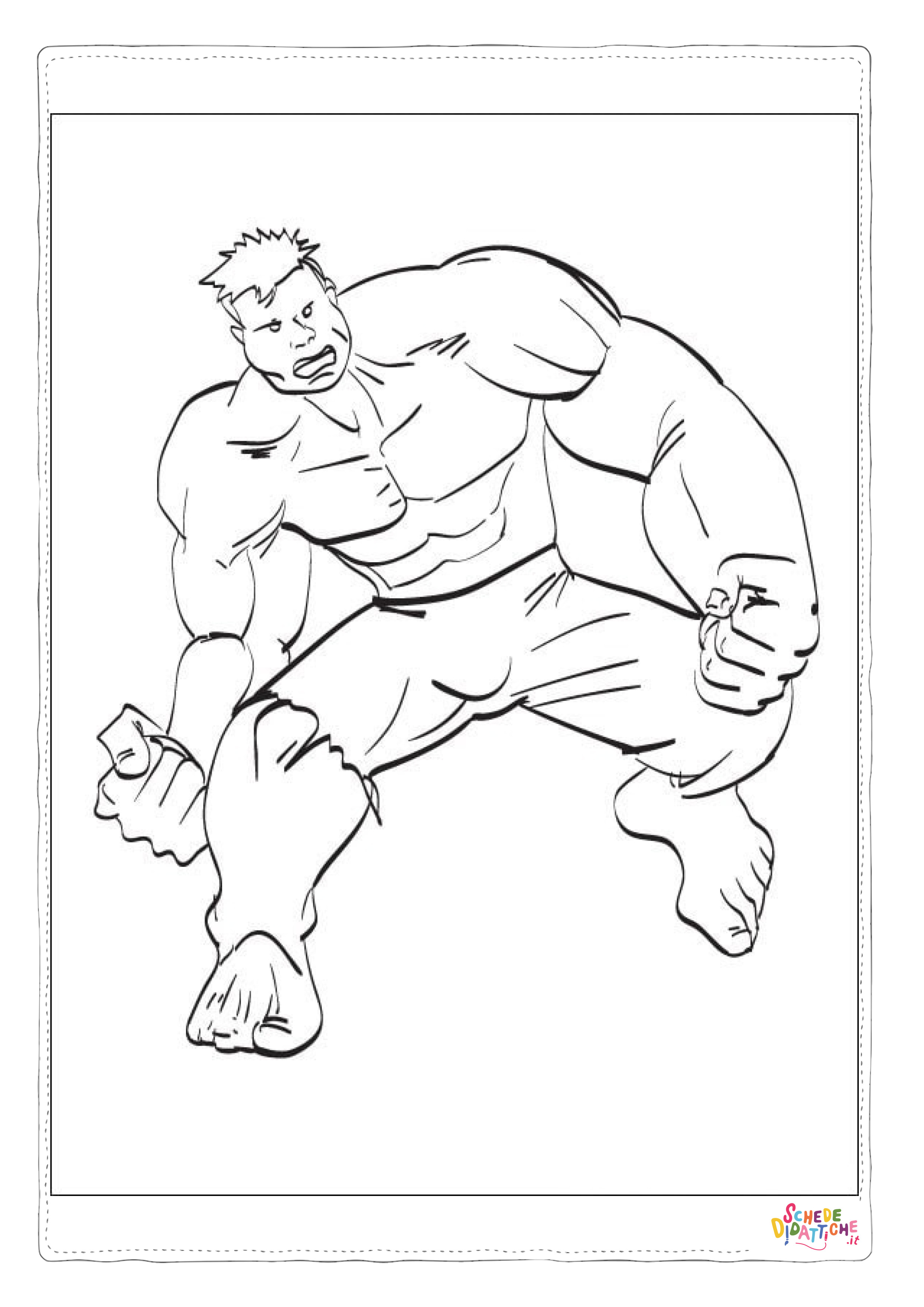 Disegno "Disegno di Hulk da stampare e colorare 95" Disegno di Hulk da stampare e colorare 95