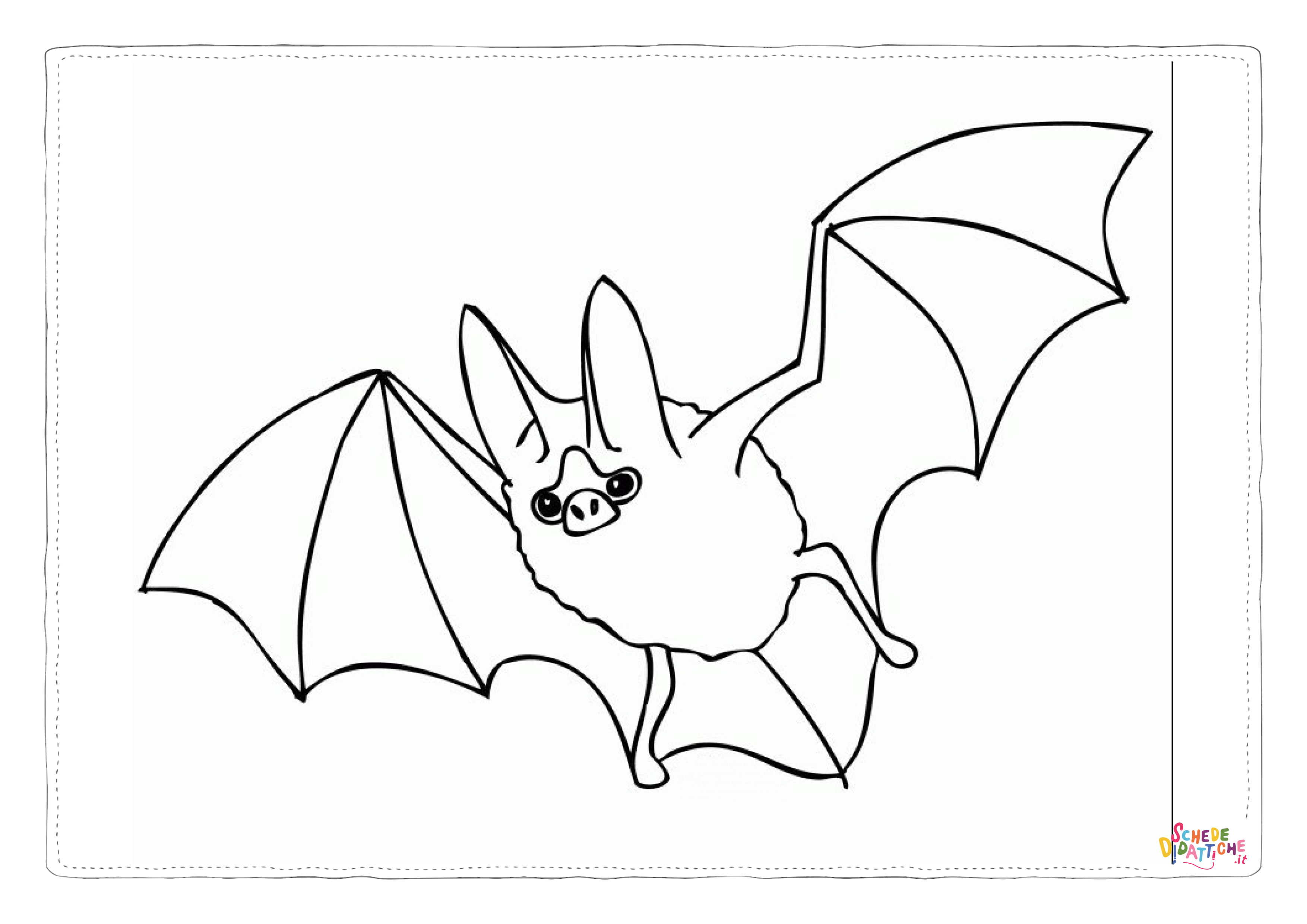 Disegno di pipistrello da stampare e colorare 16