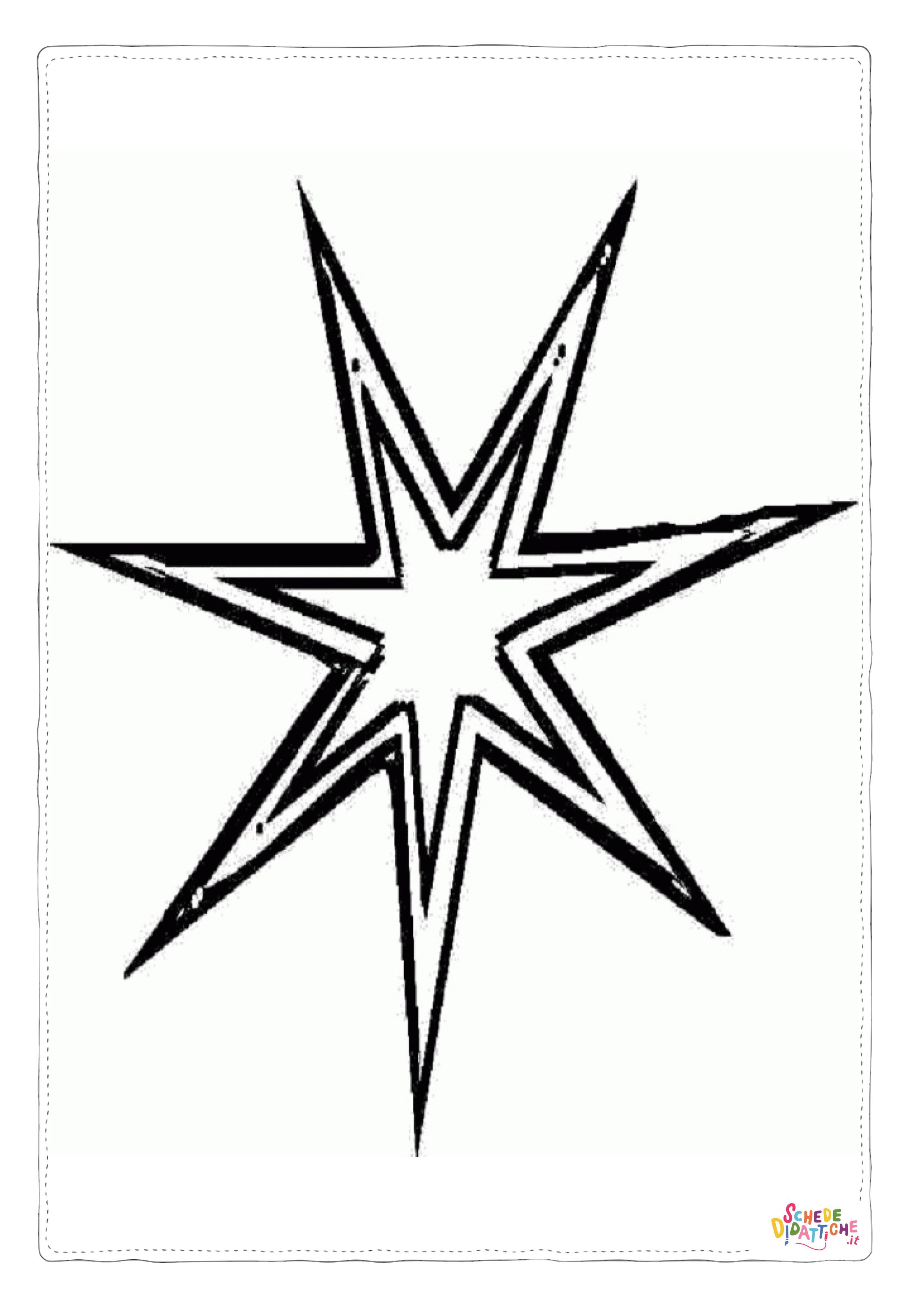 Disegno di stella da stampare e colorare 3