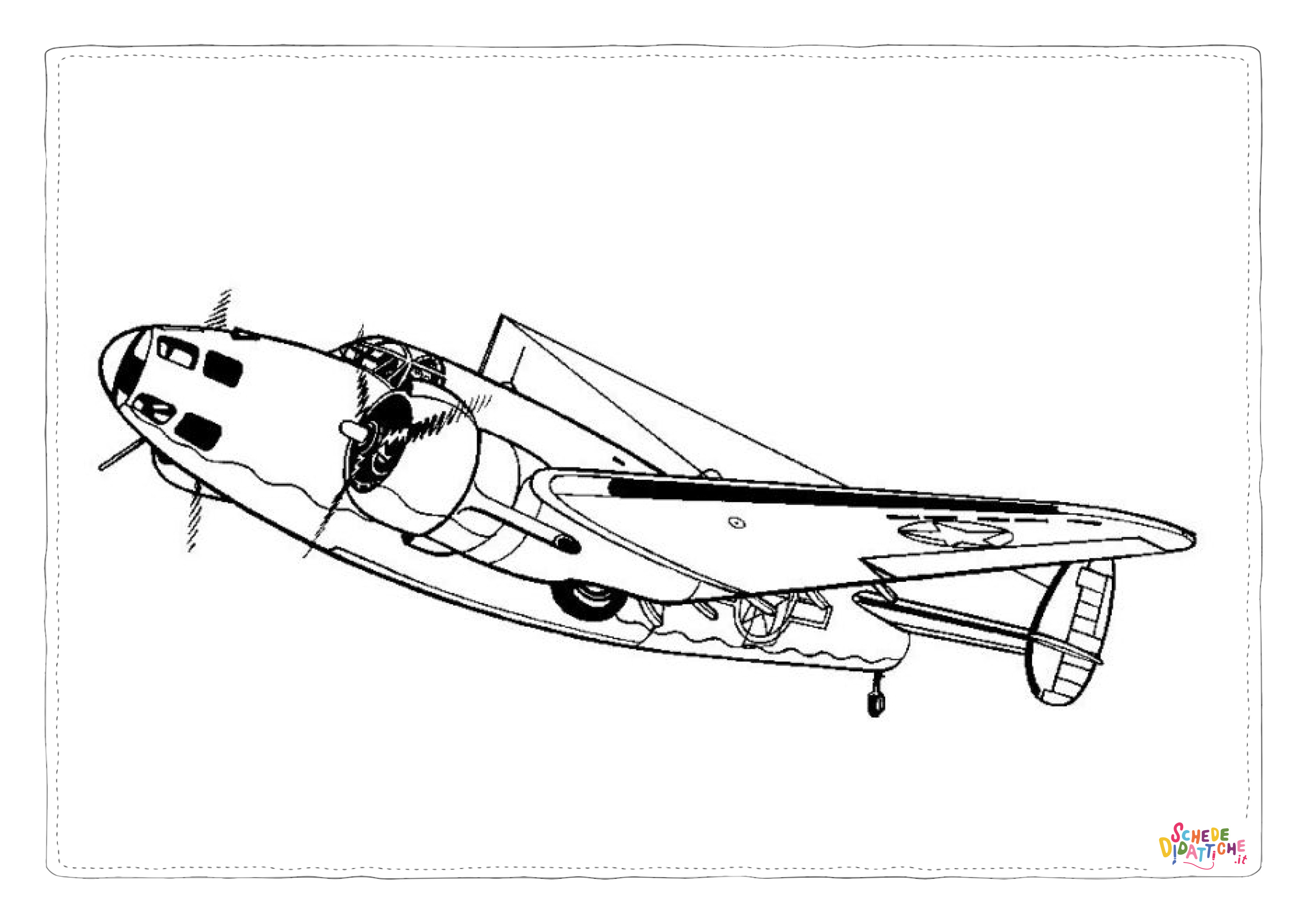 Disegno "Disegno di aereo militare da stampare e colorare 50" Disegno di aereo militare da stampare e colorare 50