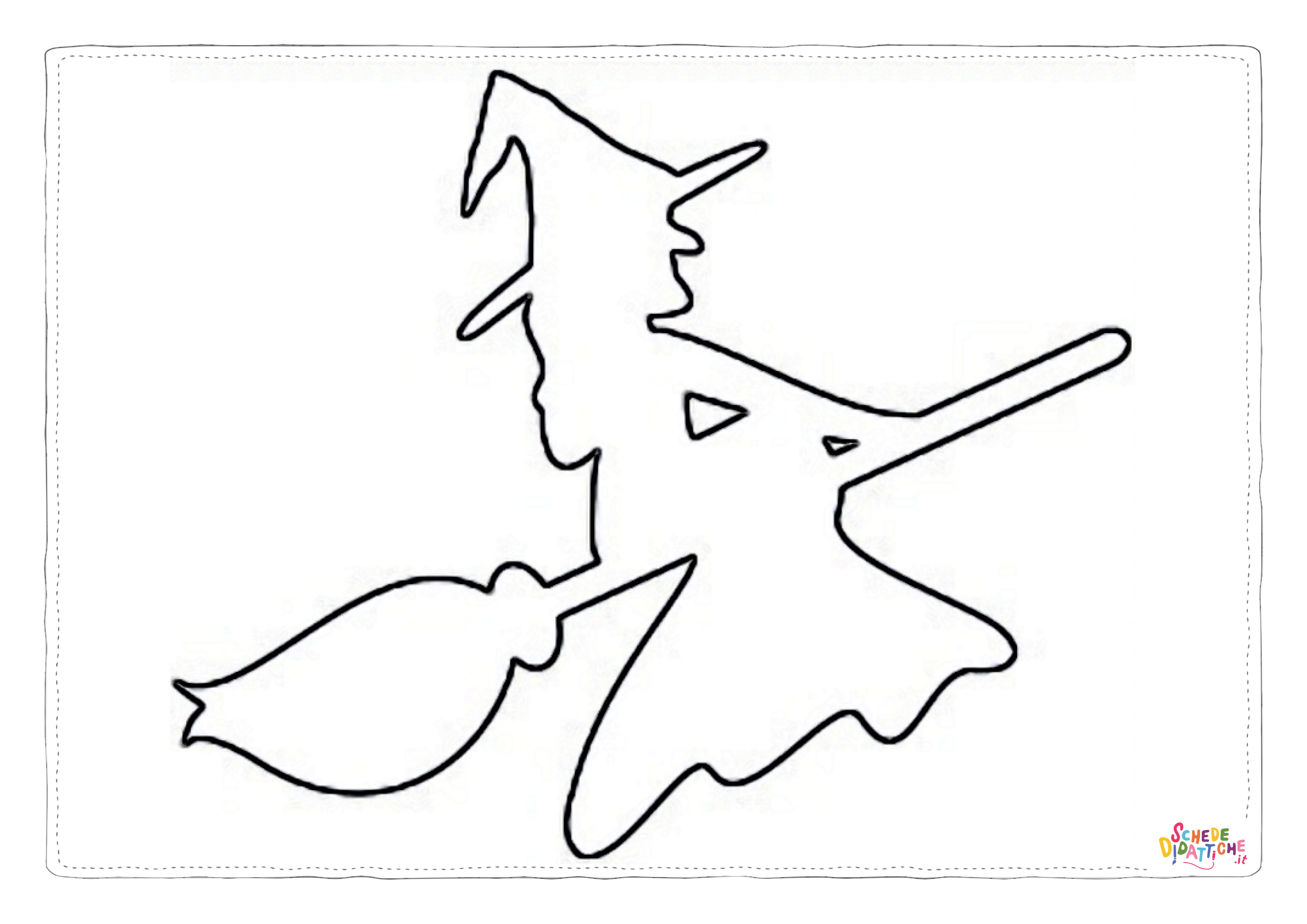 Disegno di Befana da stampare e colorare 26
