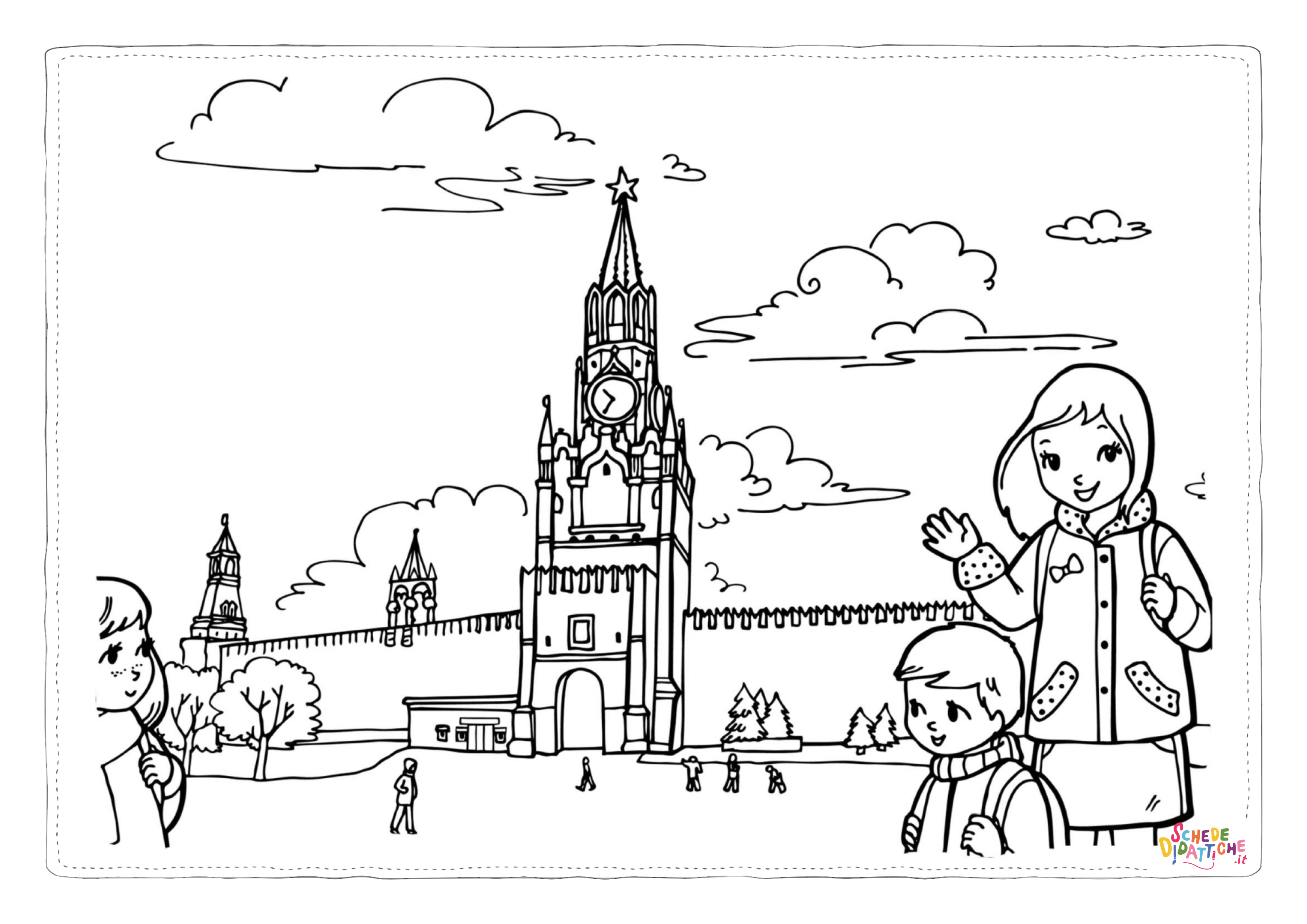 Disegno "Disegno di monumento famoso da stampare e colorare 34" Disegno di monumento famoso da stampare e colorare 34