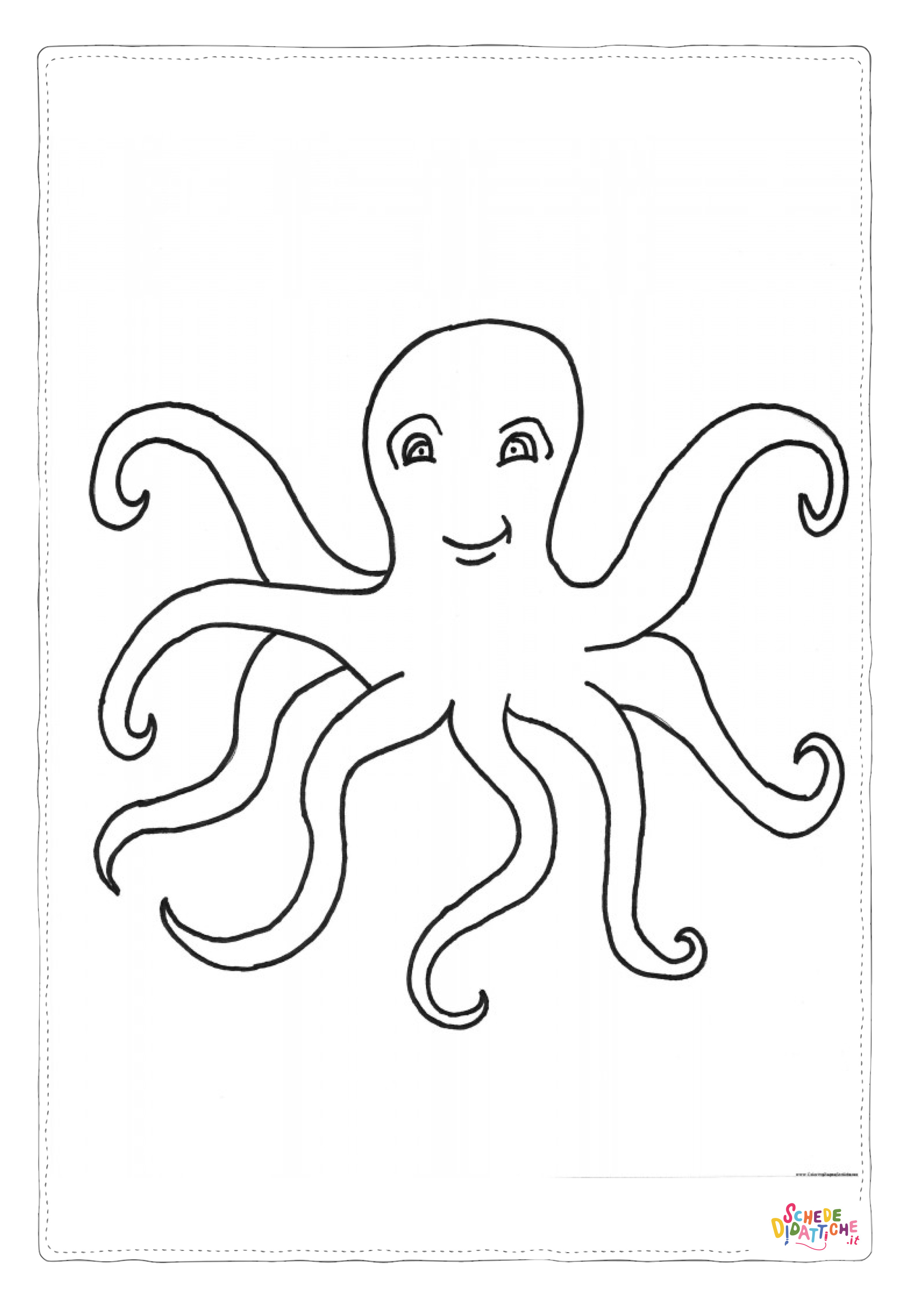 Disegno di polpo da stampare e colorare 34