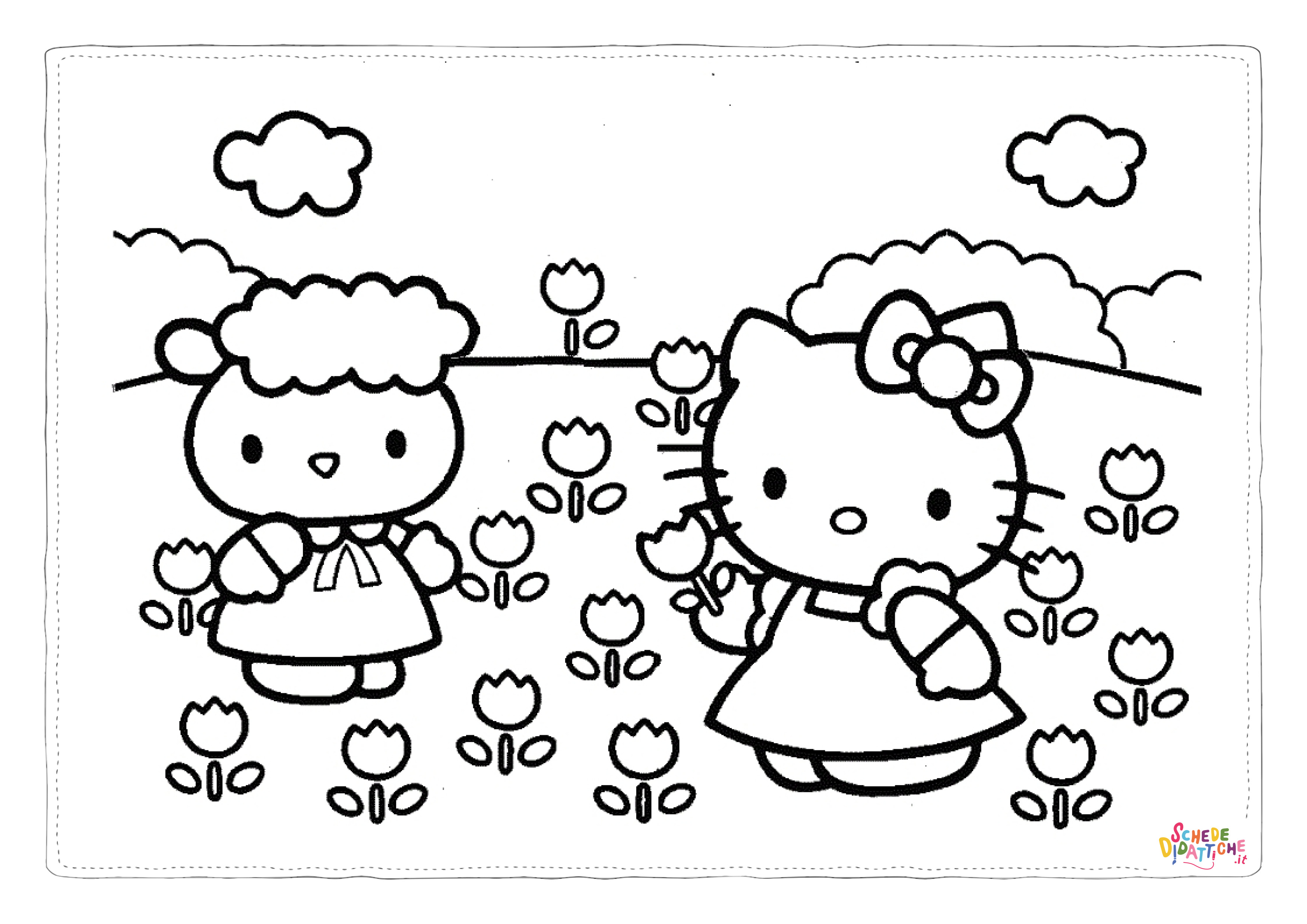 Disegno "Disegno di Hello Kitty da stampare e colorare 56" Disegno di Hello Kitty da stampare e colorare 56