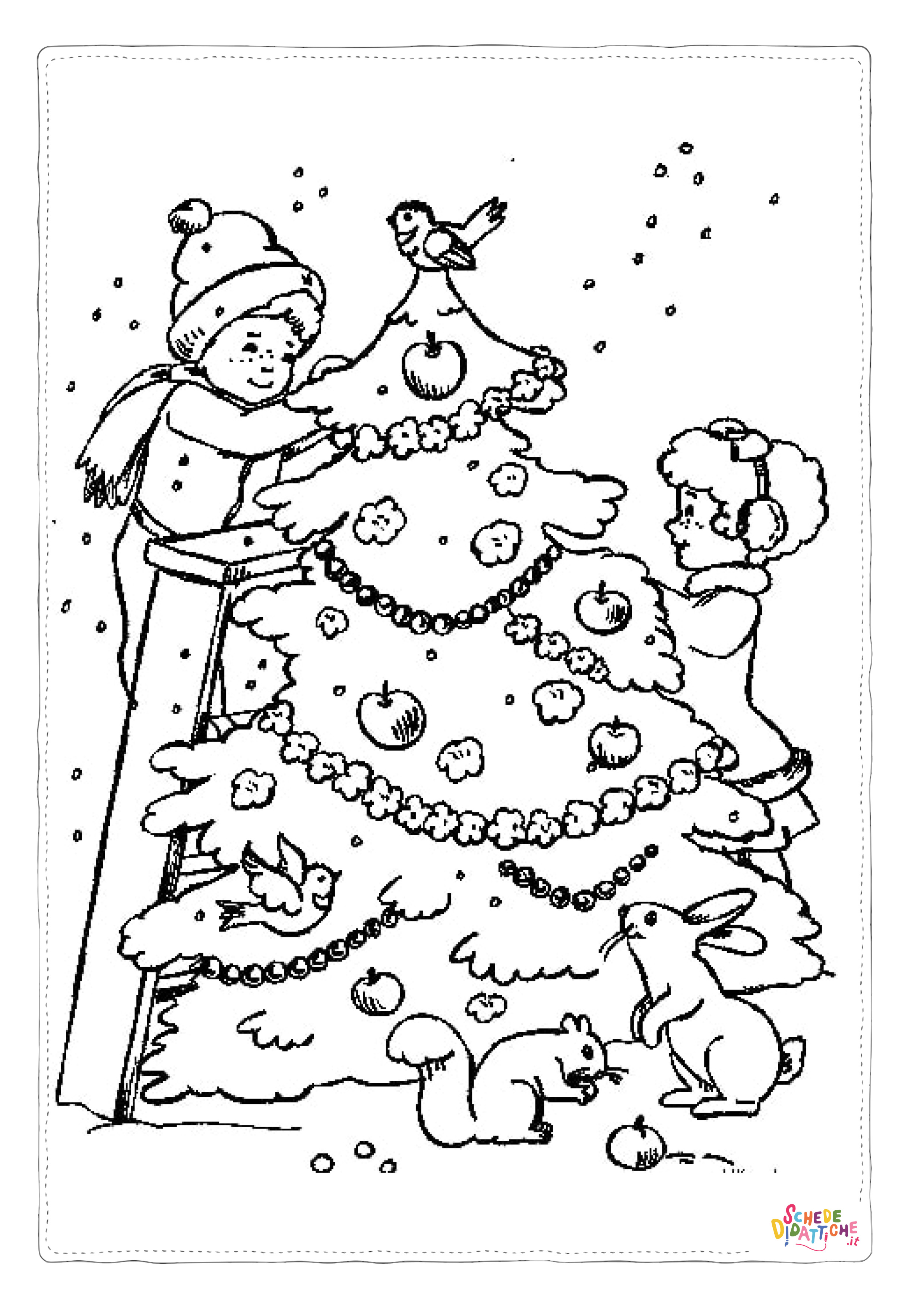 Disegno di albero di Natale da stampare e colorare 174
