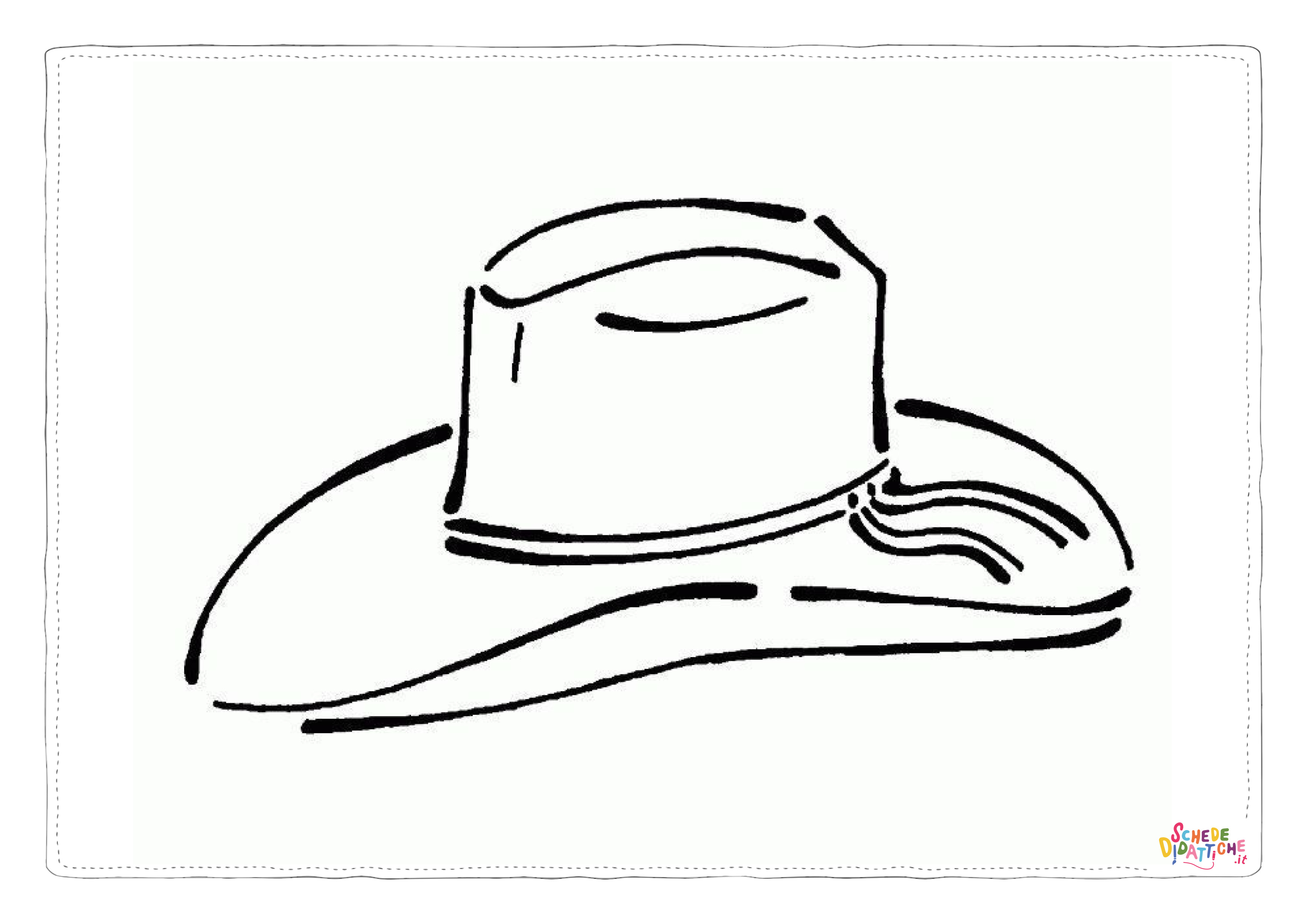 Disegno di cappello da stampare e colorare 25