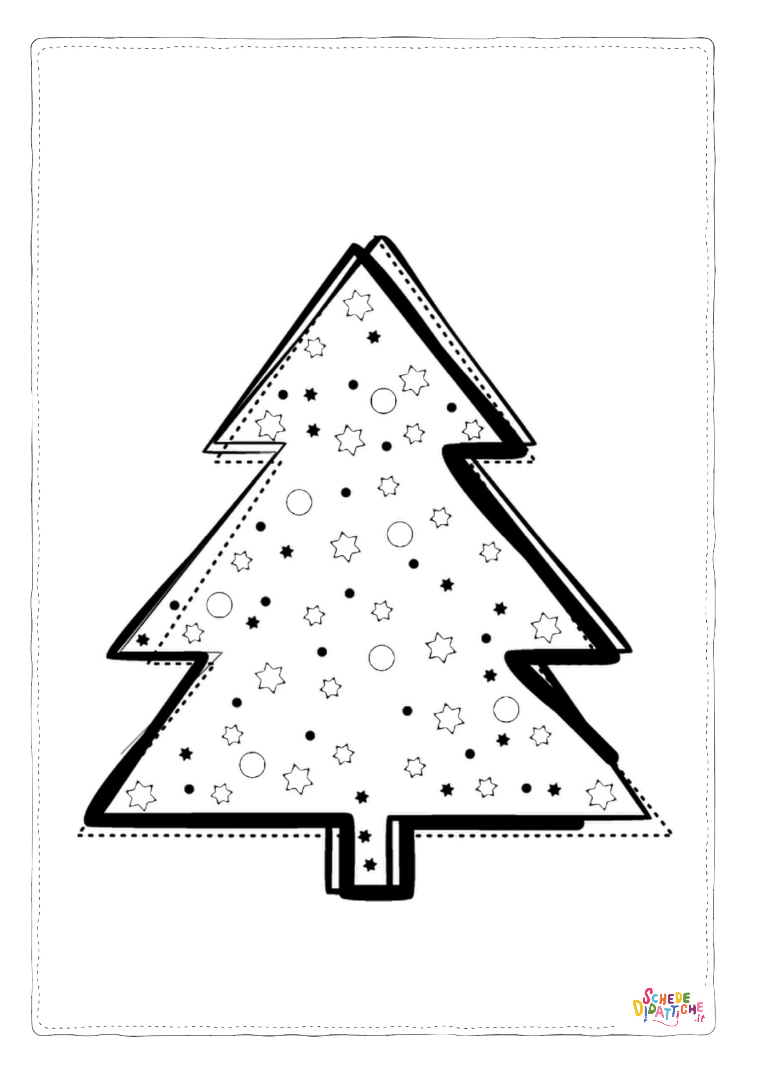 Disegno "Disegno di albero di Natale da stampare e colorare 163" Disegno di albero di Natale da stampare e colorare 163