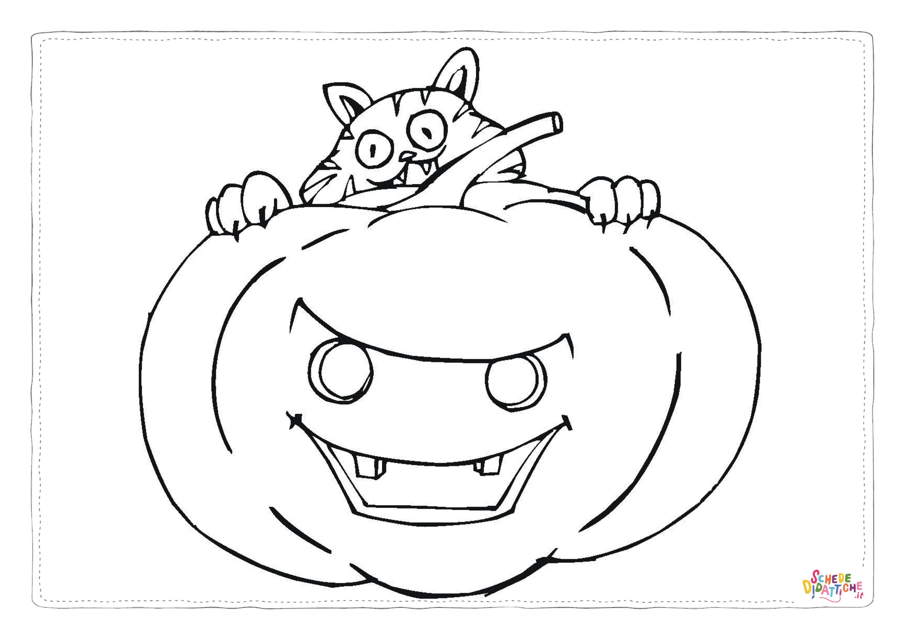 Disegno "Disegno di zucca di Halloween da stampare e colorare 209" Disegno di zucca di Halloween da stampare e colorare 209