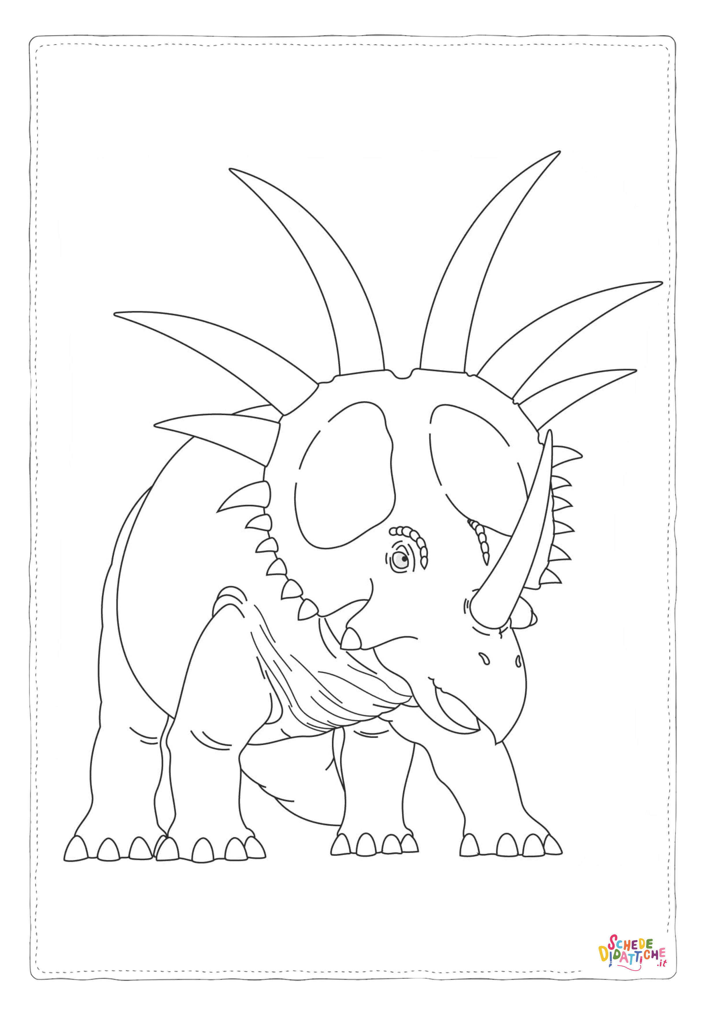 Disegno "Disegno di Triceratopo da stampare e colorare 15" Disegno di Triceratopo da stampare e colorare 15