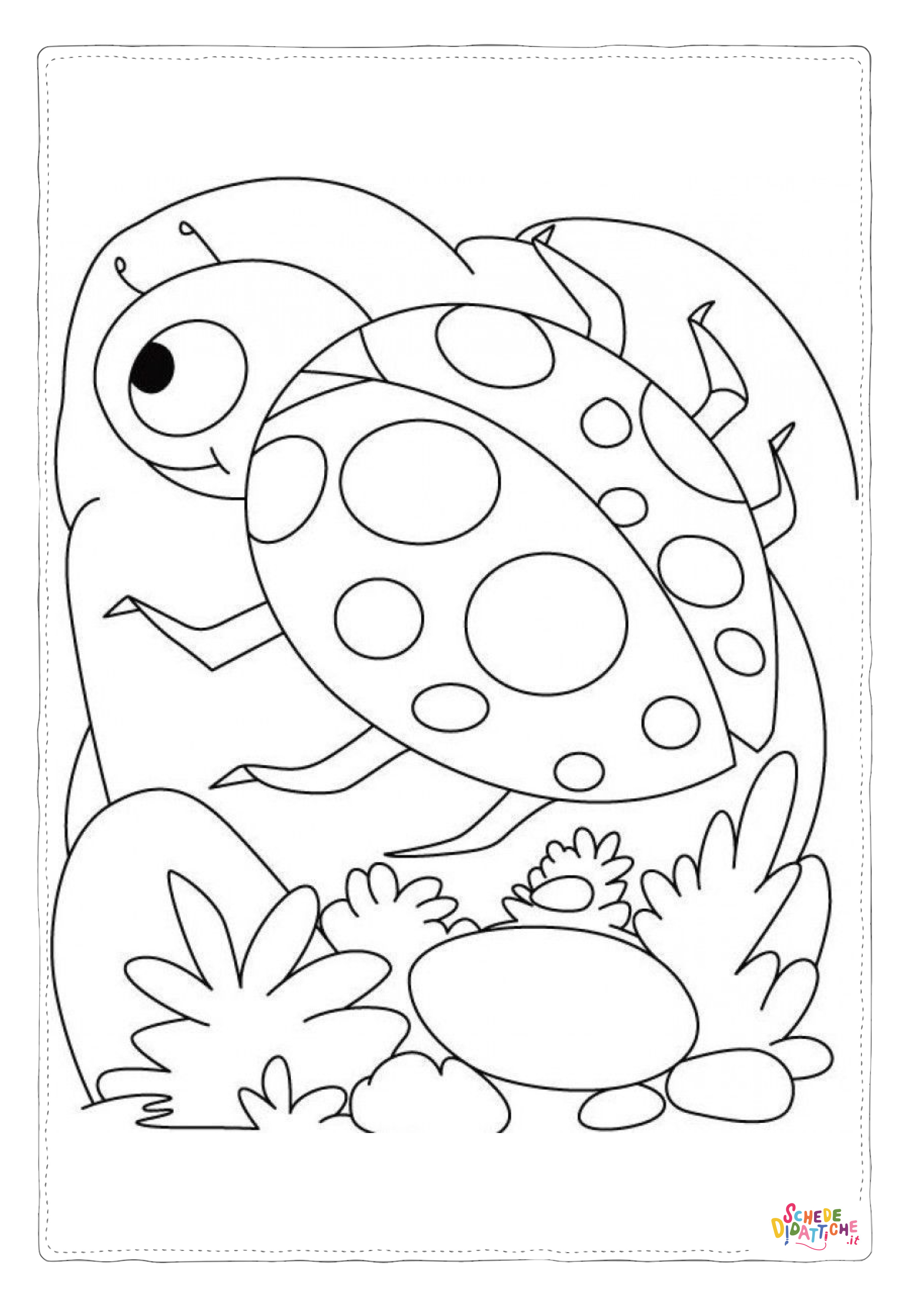 Disegno "Disegno di coccinella da stampare e colorare 65" Disegno di coccinella da stampare e colorare 65
