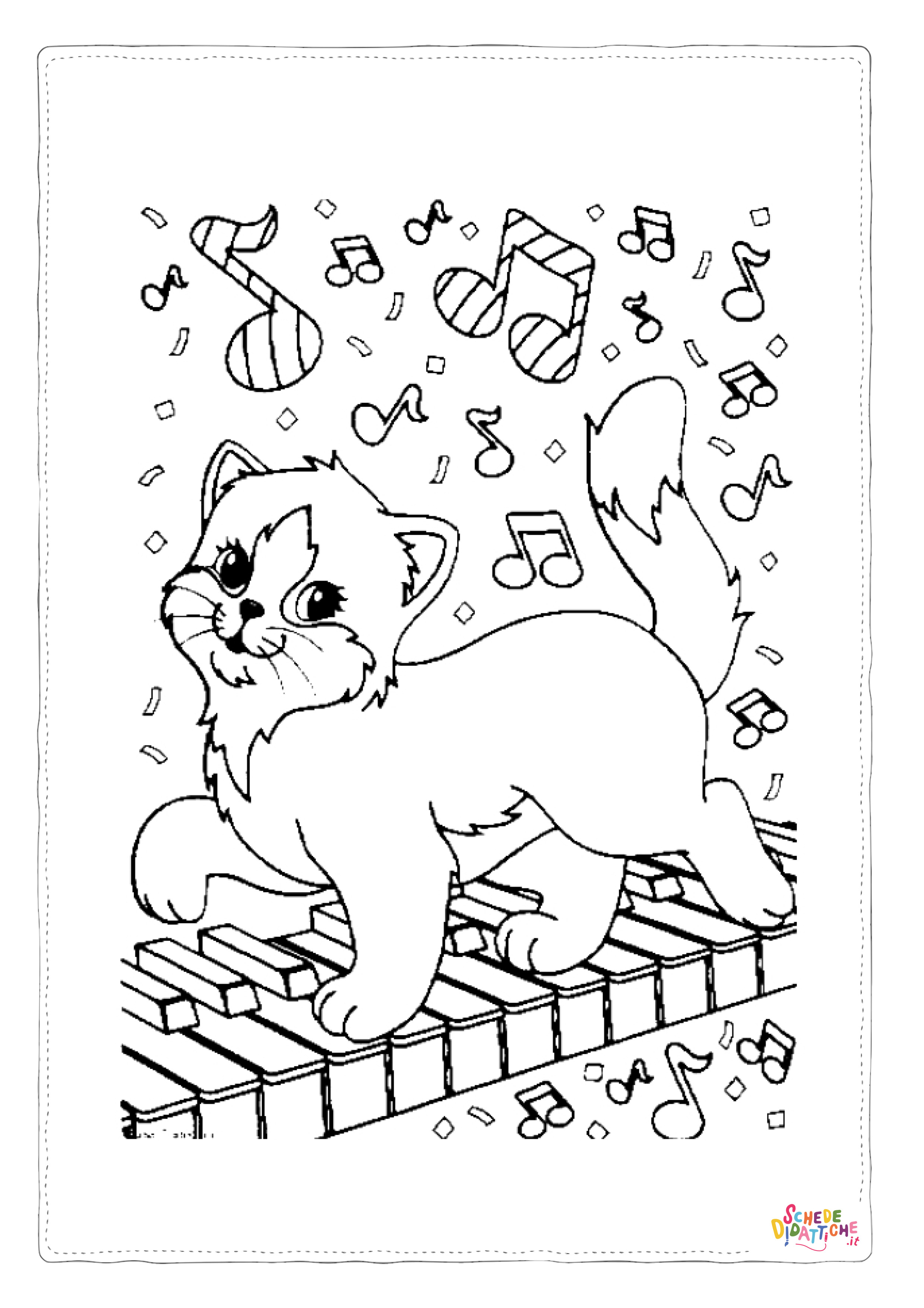 Disegno "Disegno di gatto da stampare e colorare 170" Disegno di gatto da stampare e colorare 170