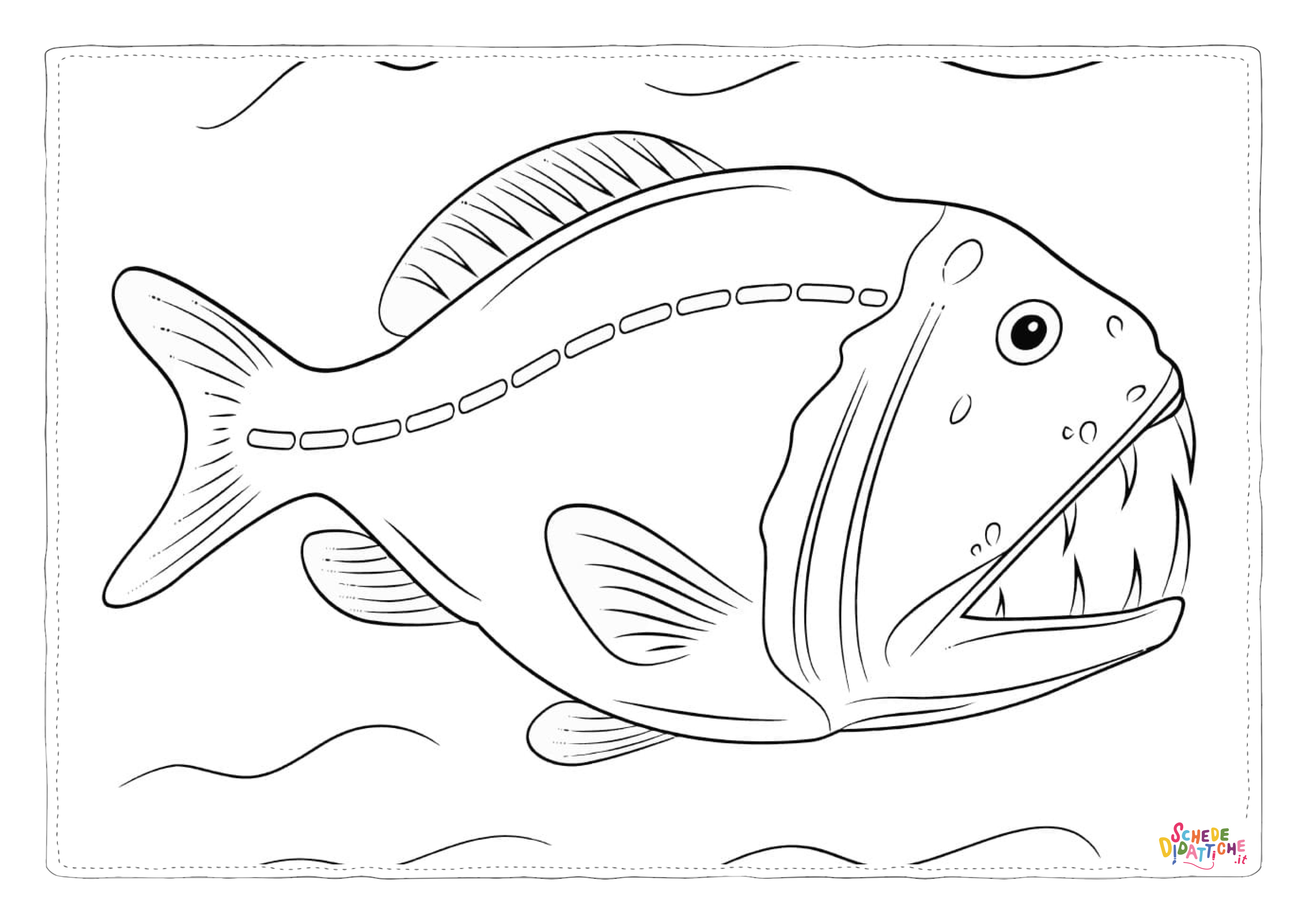 Disegno "Disegno di pesce da stampare e colorare 164" Disegno di pesce da stampare e colorare 164