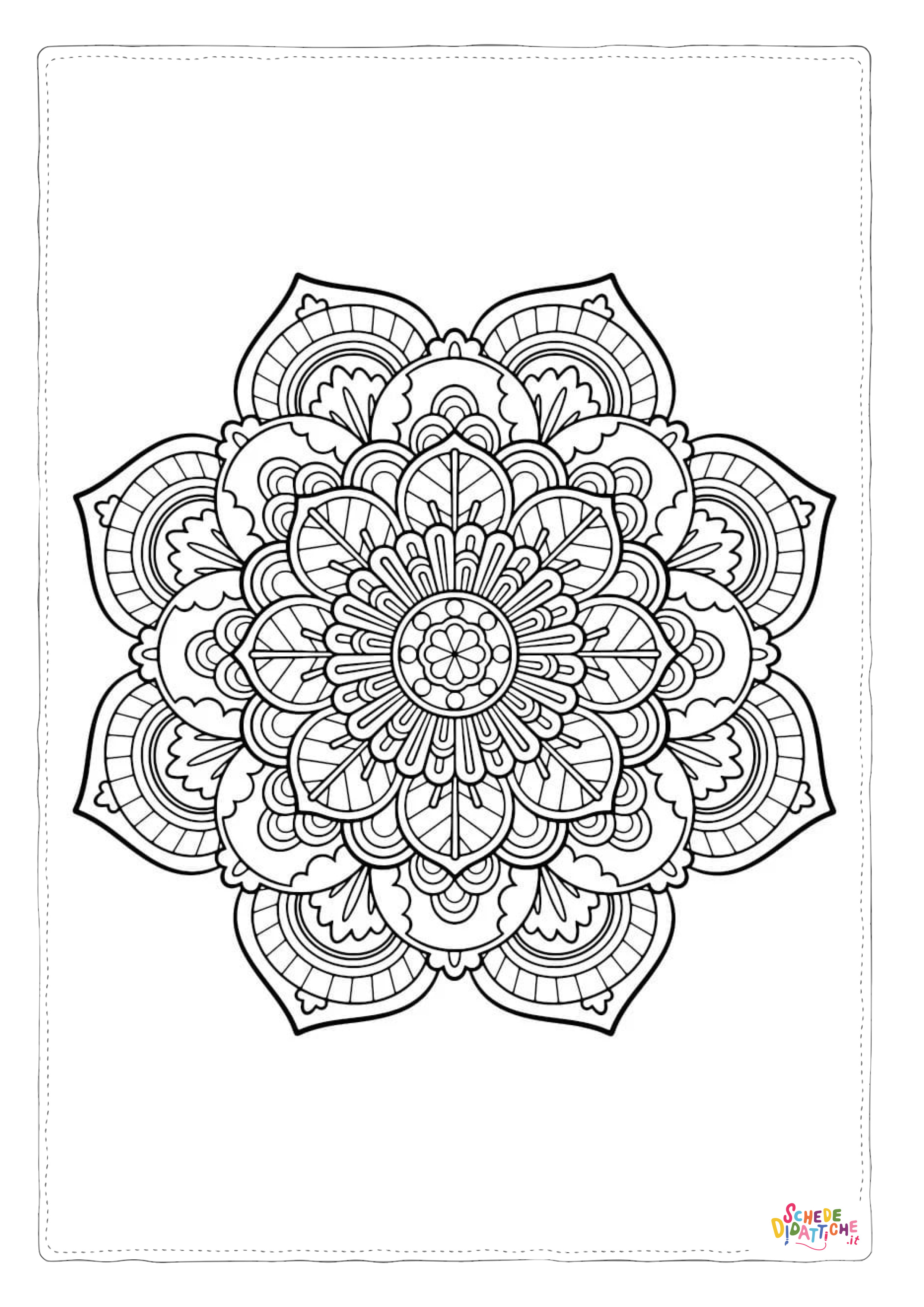 Disegno "Disegno di mandala da stampare e colorare 1097" Disegno di mandala da stampare e colorare 1097
