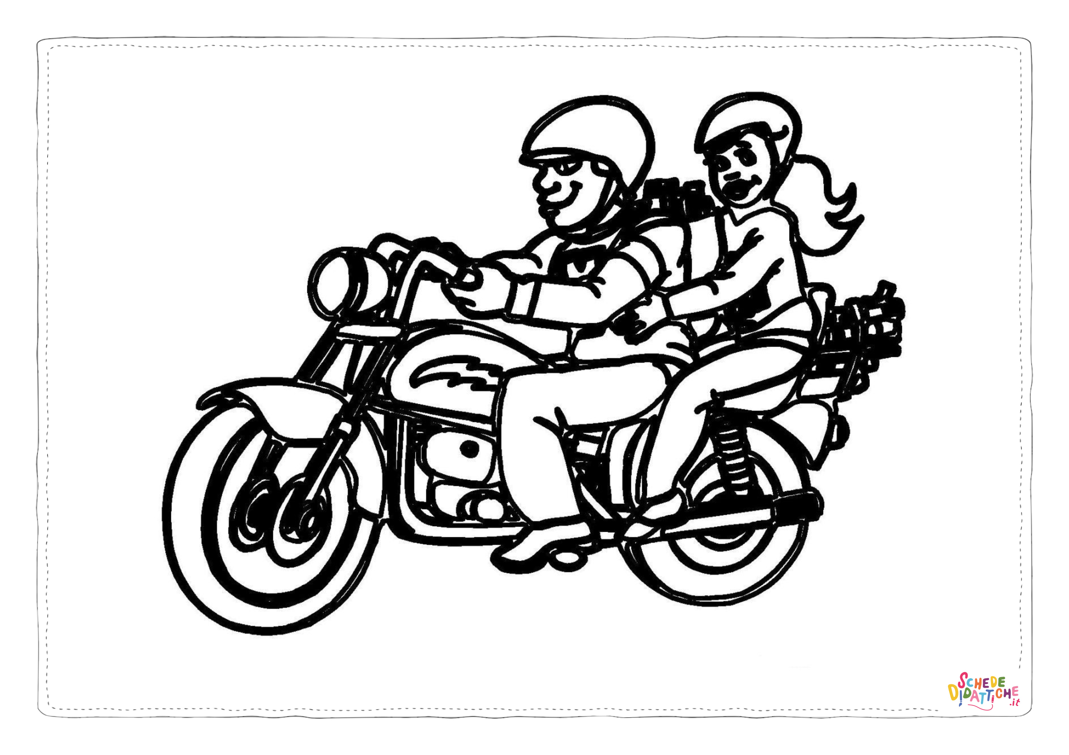 Disegno di moto da stampare e colorare 12