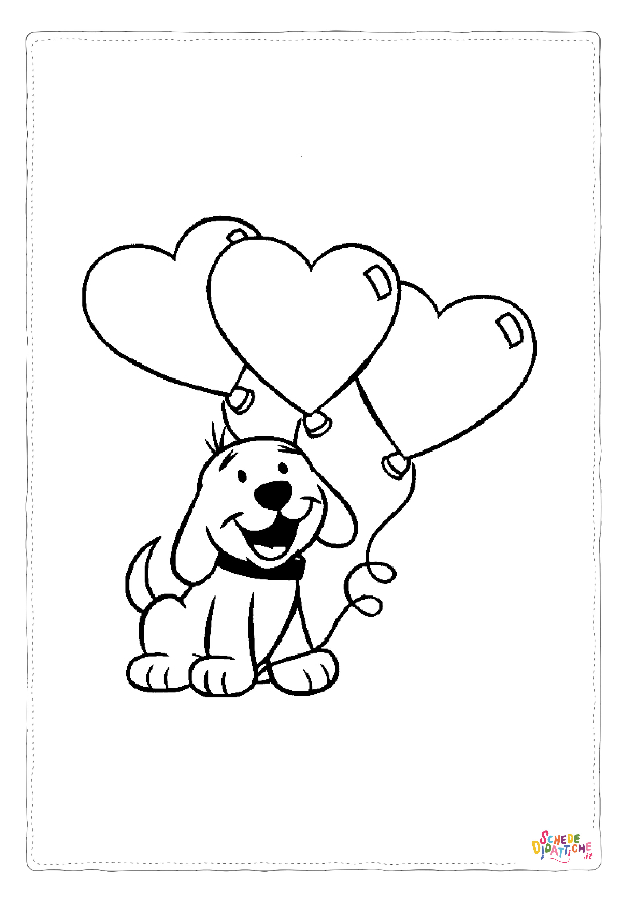 Disegno "Disegno di cane da stampare e colorare 100" Disegno di cane da stampare e colorare 100