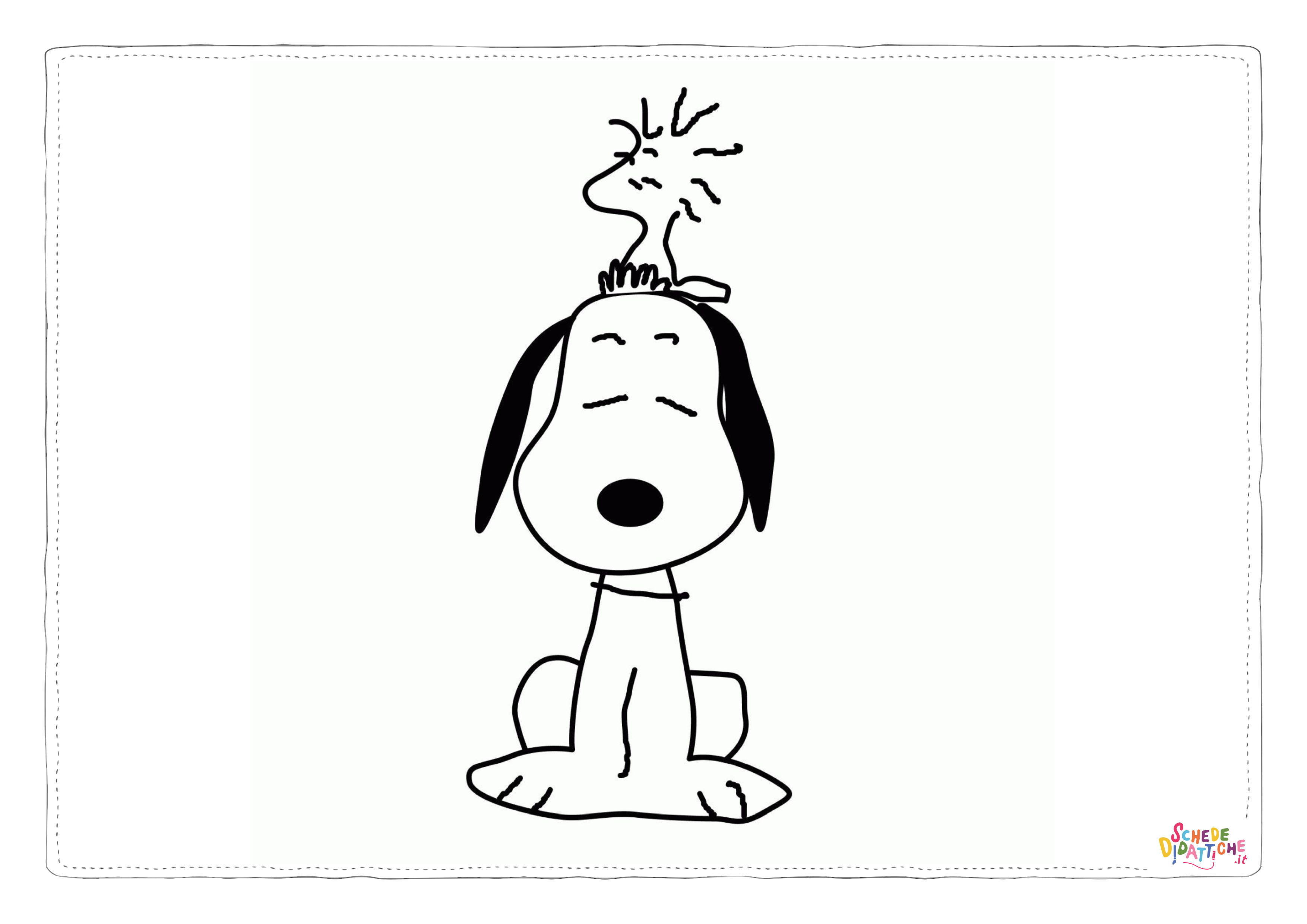 Disegno "Disegno di Snoopy da stampare e colorare 58" Disegno di Snoopy da stampare e colorare 58
