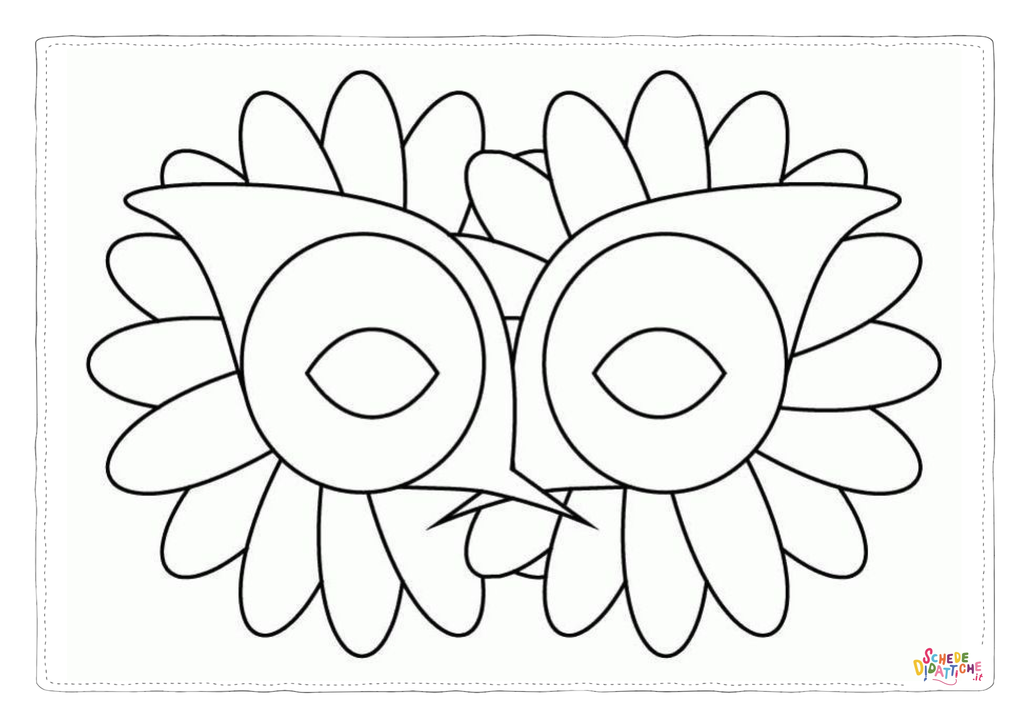 Disegno "Disegno di maschera da stampare e colorare 113" Disegno di maschera da stampare e colorare 113