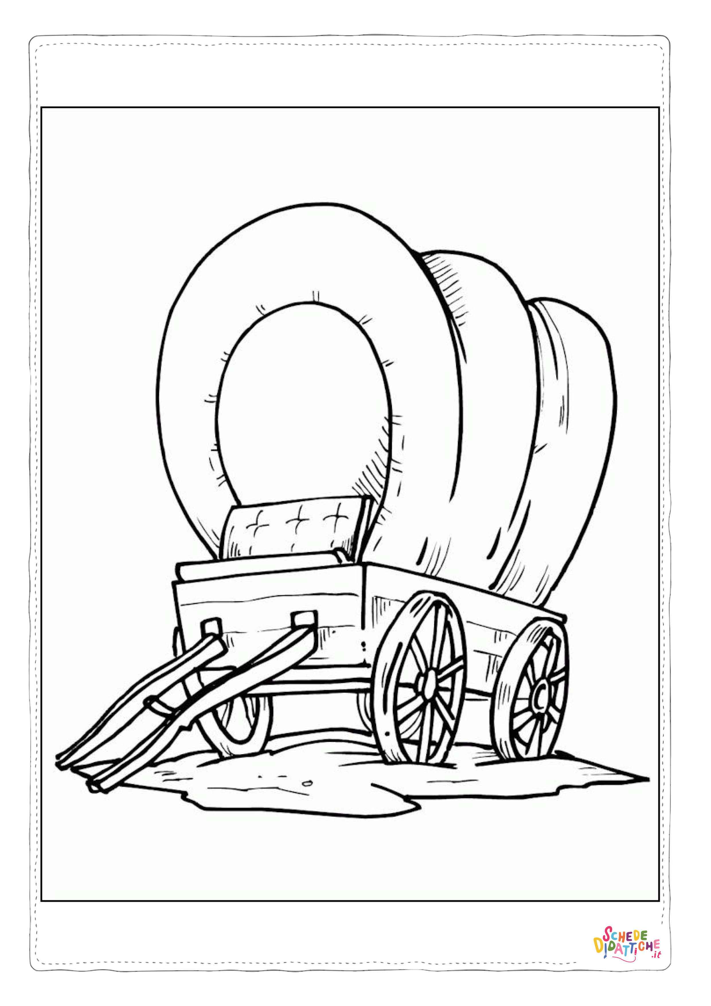 Disegno "Disegno di carrozza da stampare e colorare" Disegno di carrozza da stampare e colorare
