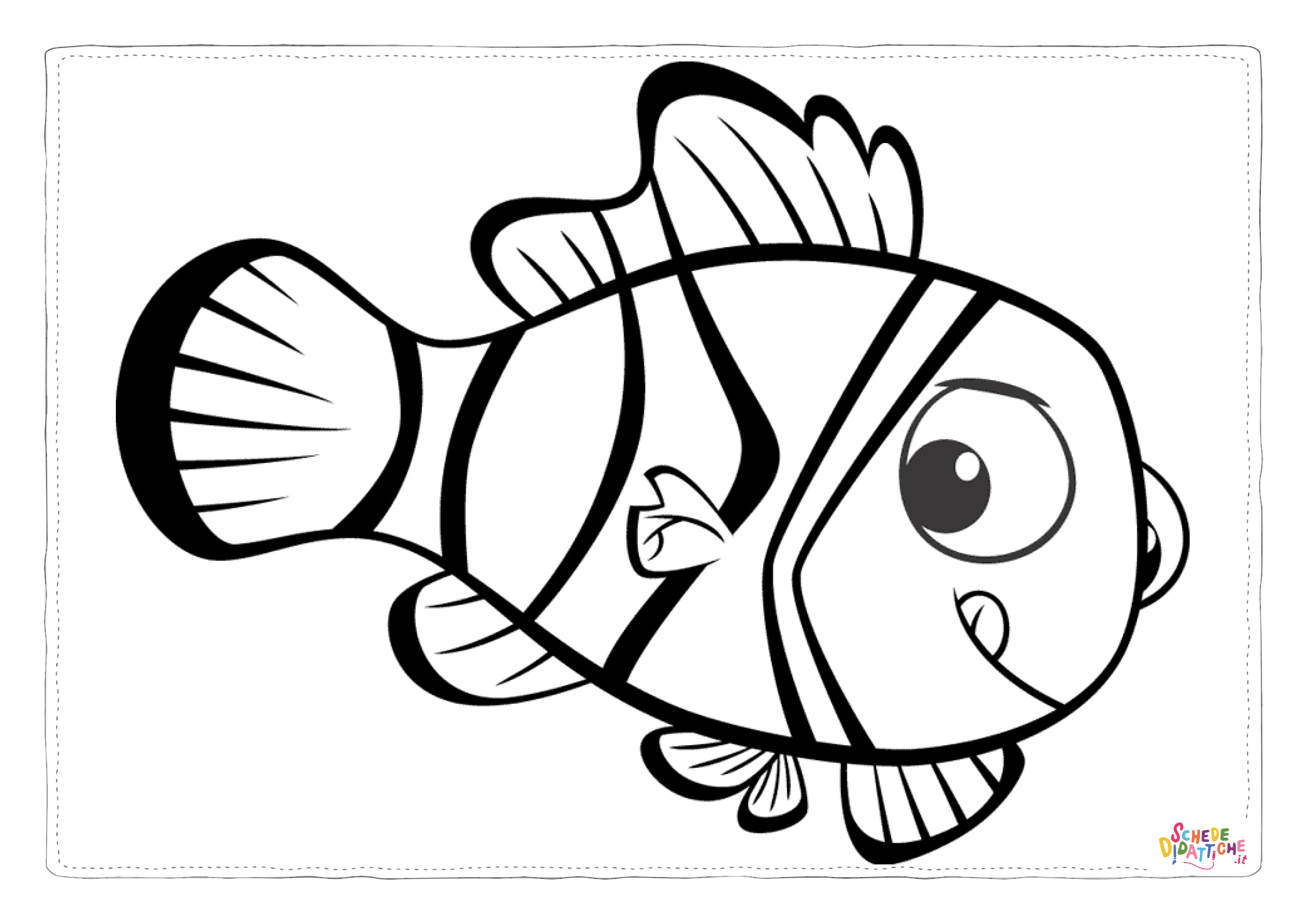 Disegno "Disegno di pesce da stampare e colorare 230" Disegno di pesce da stampare e colorare 230