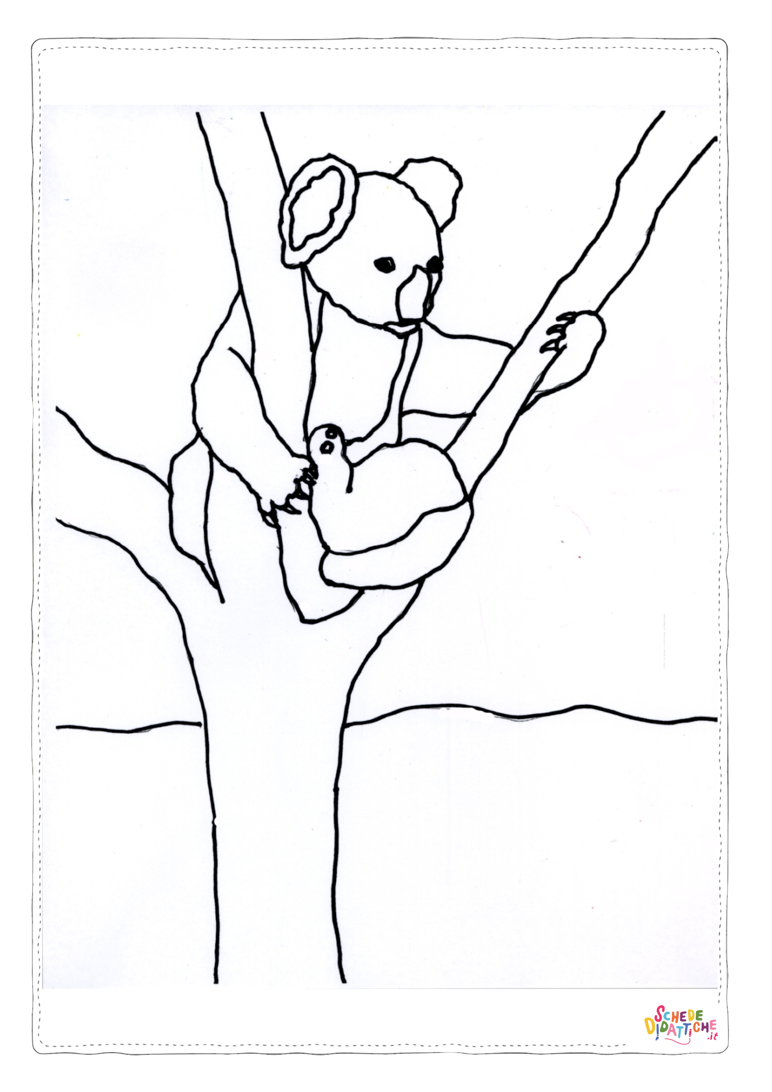 Disegno "Disegno di koala da stampare e colorare 18" Disegno di koala da stampare e colorare 18