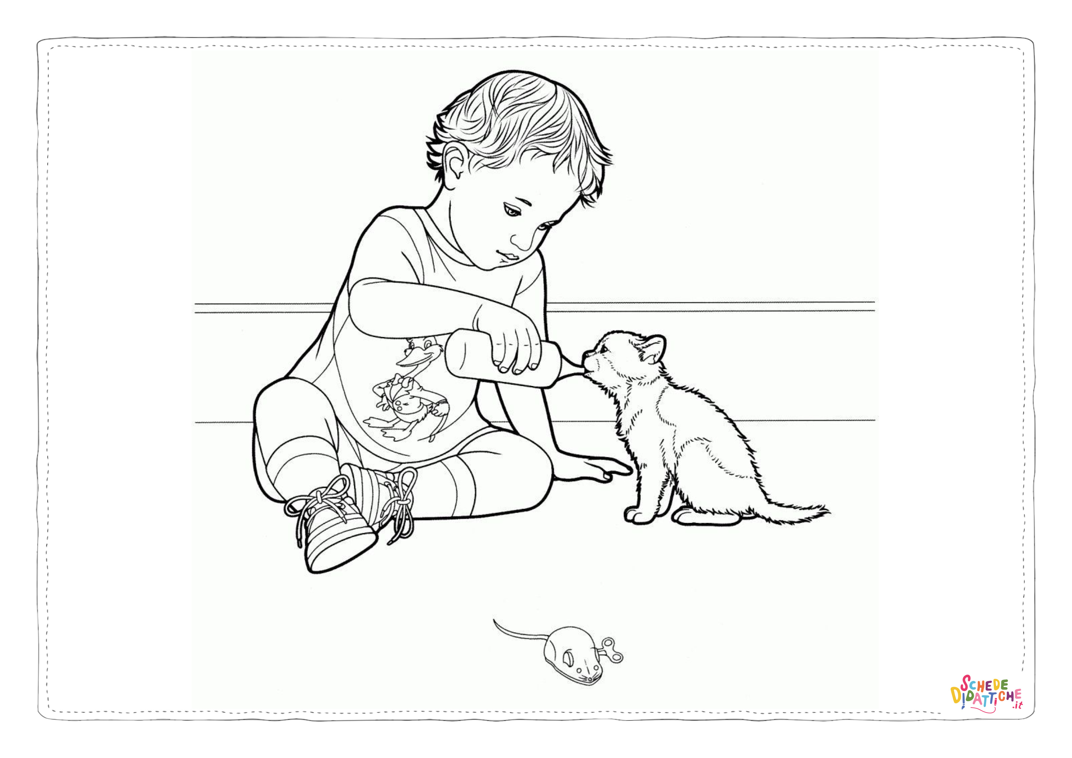 Disegno "Disegno di bambino da stampare e colorare 166" Disegno di bambino da stampare e colorare 166