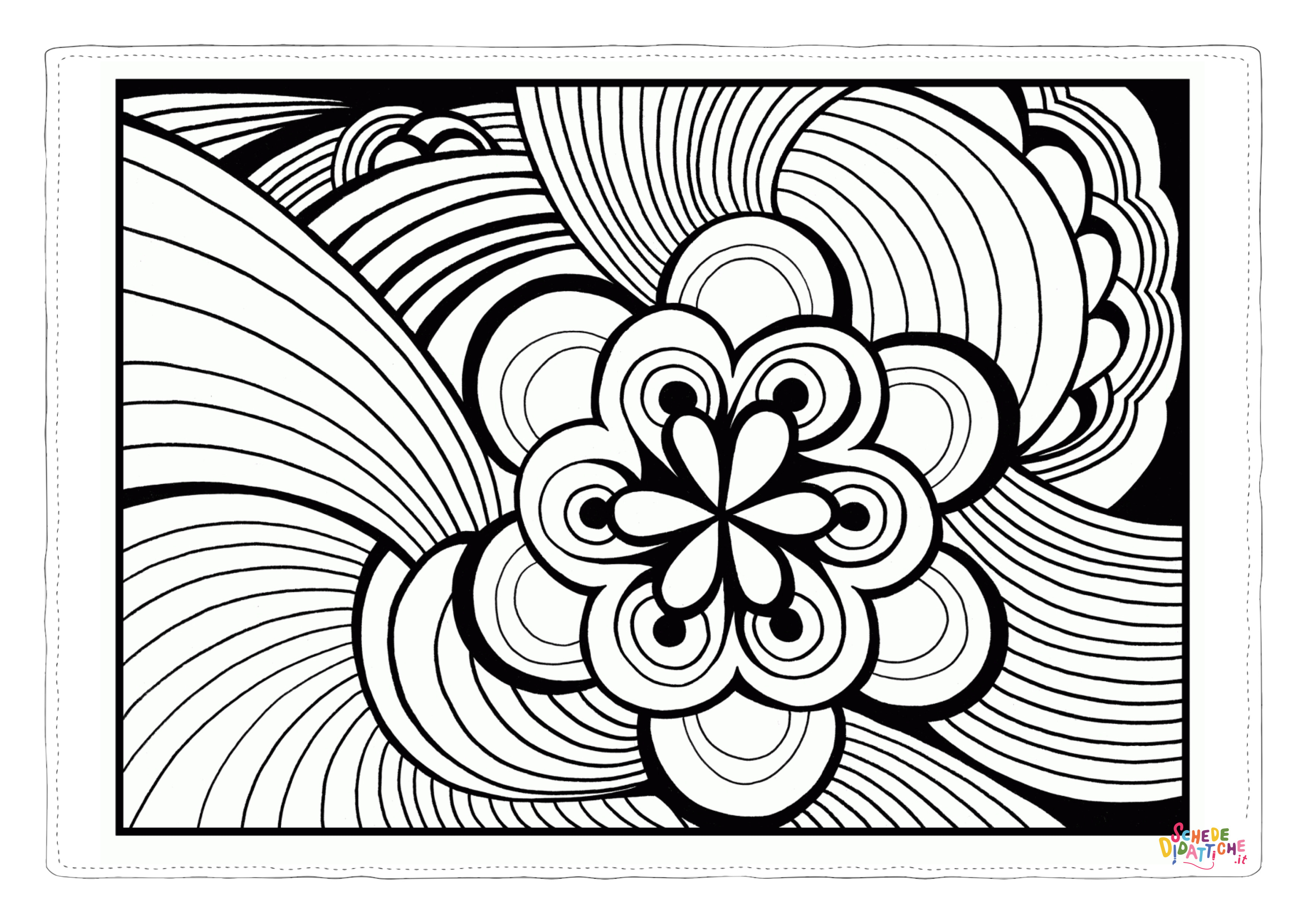 Disegno "Disegno di mandala da stampare e colorare 1275" Disegno di mandala da stampare e colorare 1275